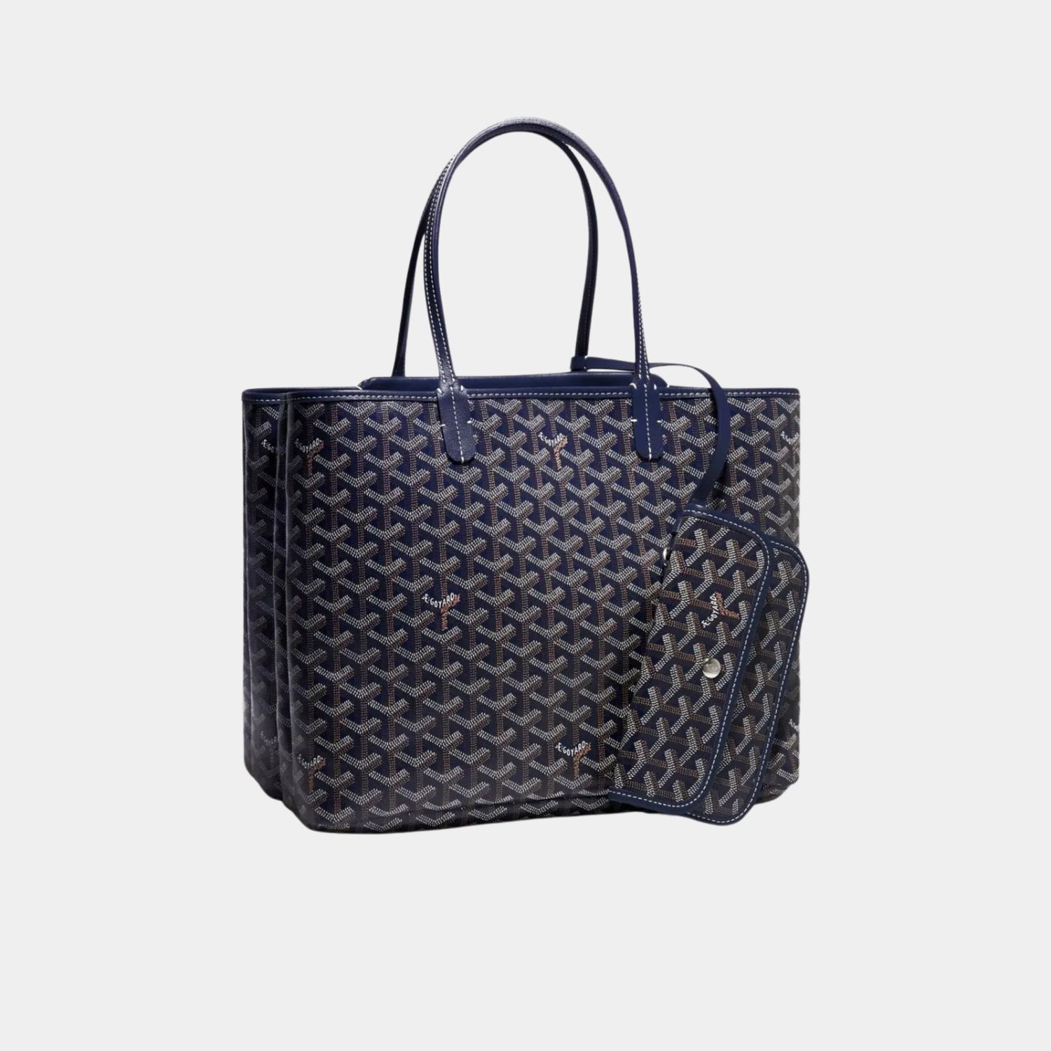 Goyard Isabelle Bag, Navy Blue, Front View