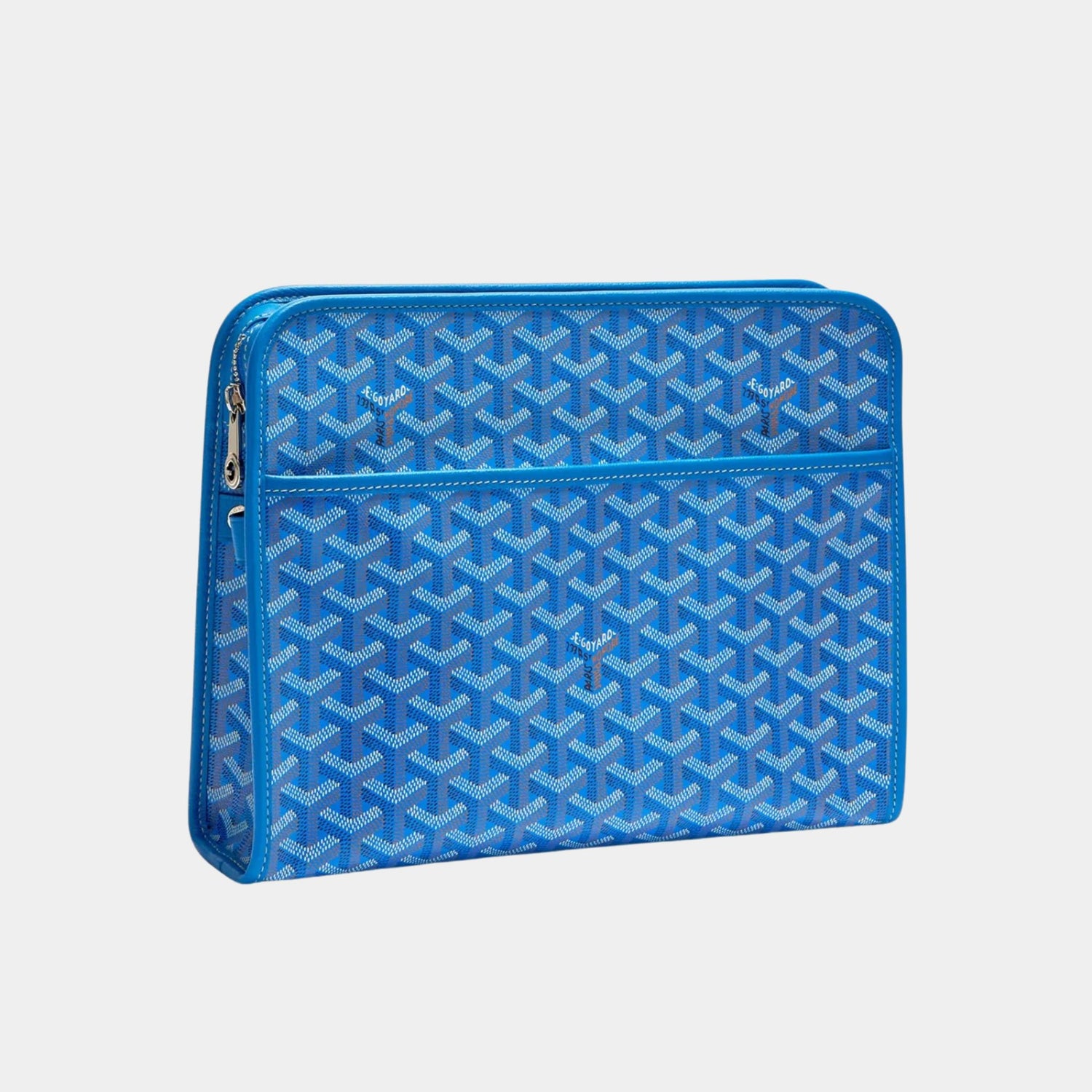 Goyard Jouvence GM Toiletry Bag, Sky Blue, Front View