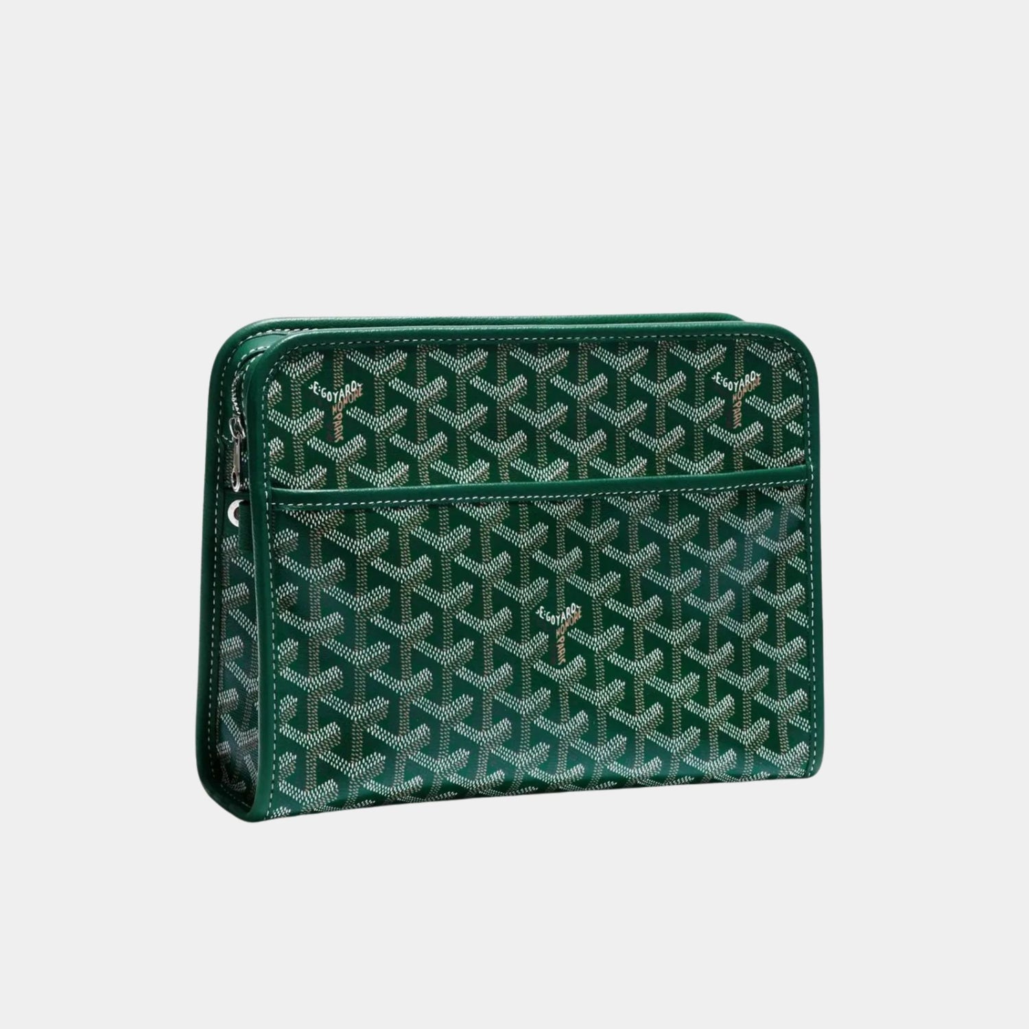 Goyard Jouvence MM Toiletry Bag, Green, Front View