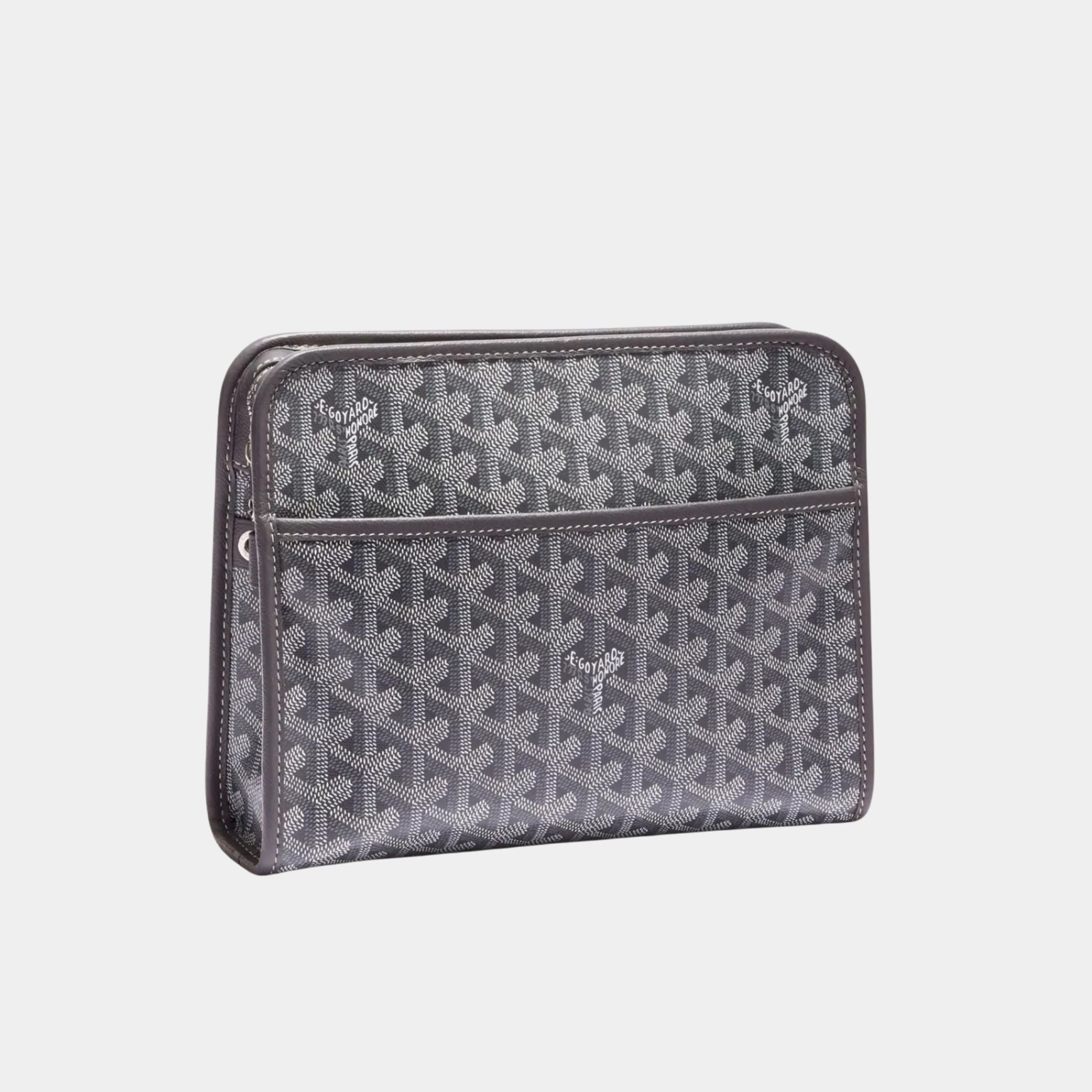 Goyard Jouvence MM Toiletry Bag, Grey, Front View