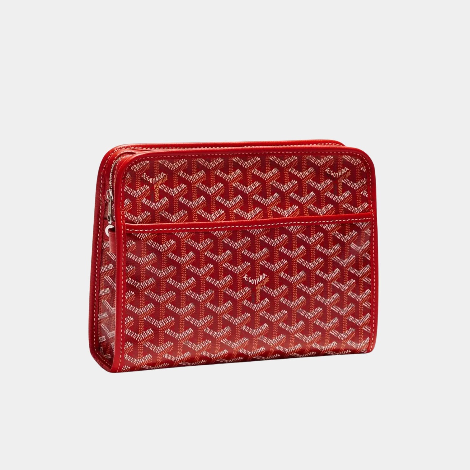 Goyard Jouvence MM Toiletry Bag, Red, Front View