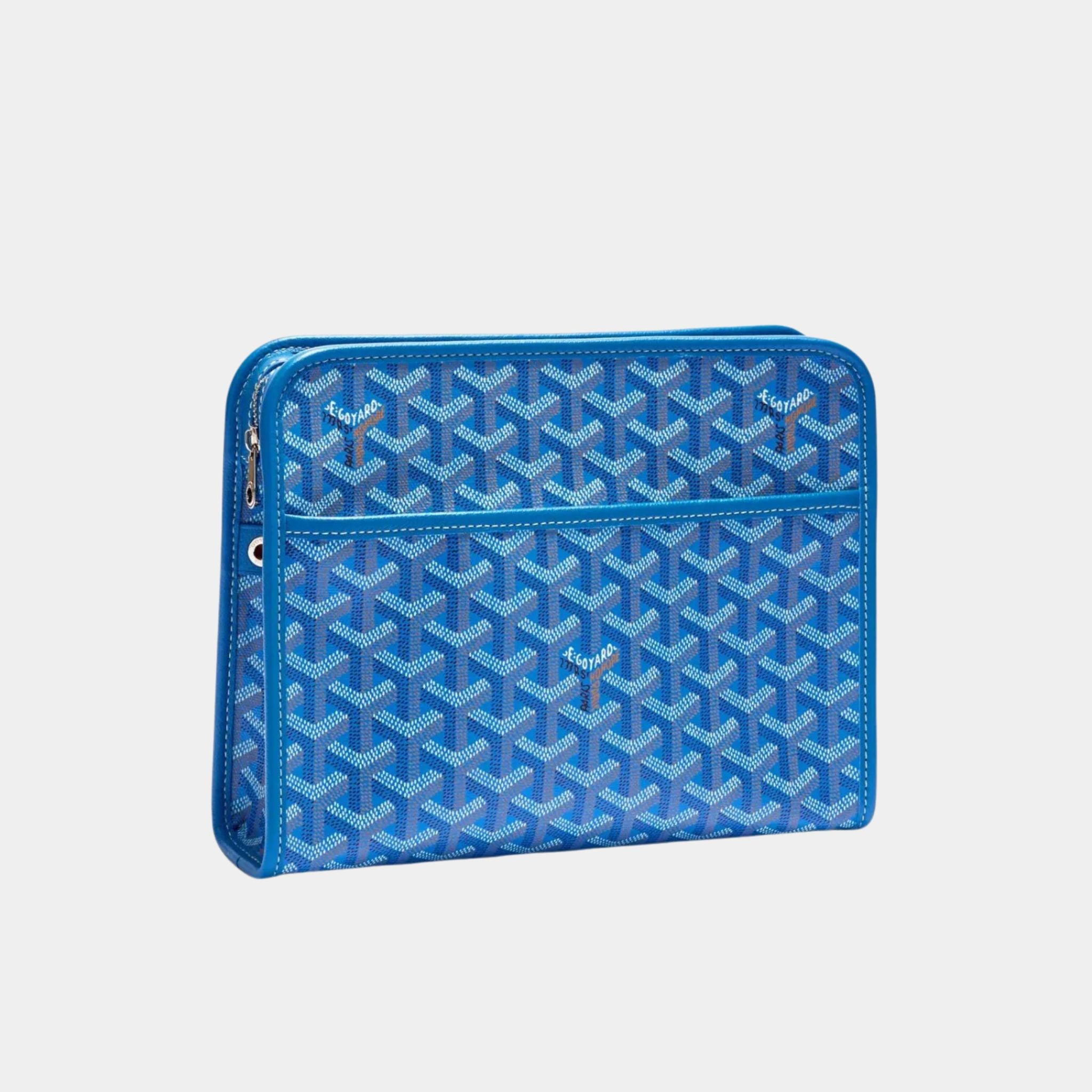 Goyard Jouvence MM Toiletry Bag, Sky Blue, Front View