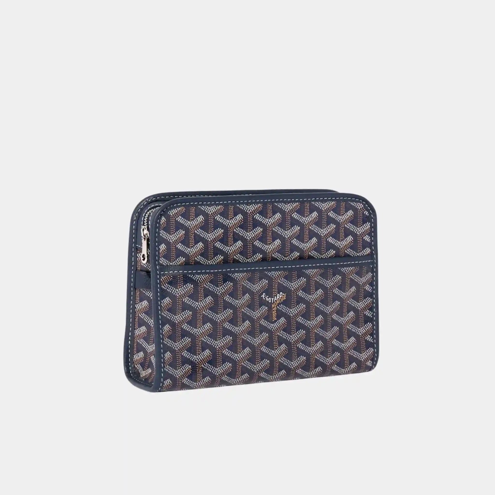 Goyard Jouvence PM Toiletry Bag, Navy Blue, Front