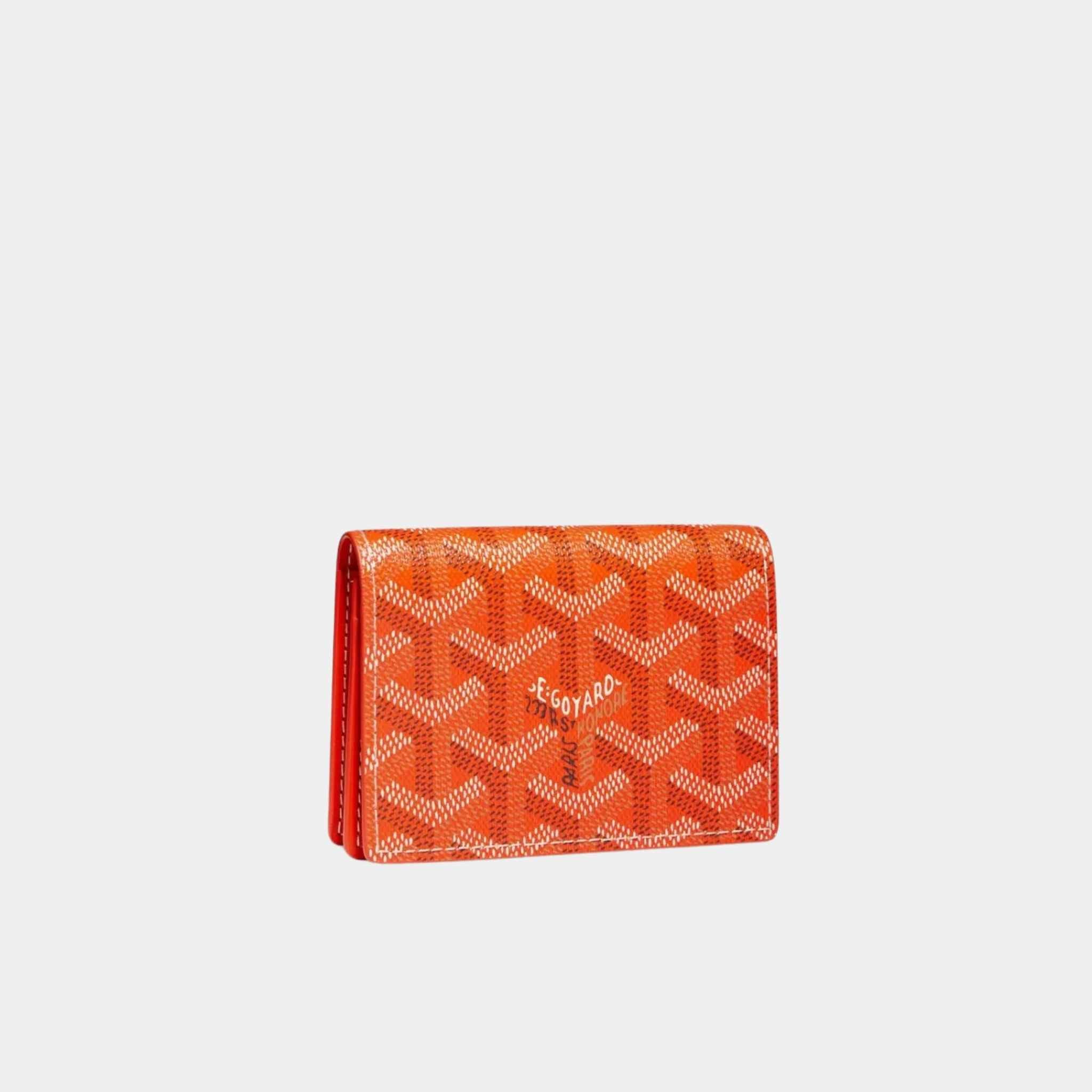 Goyard Malesherbes Card Wallet, Orange, Front View