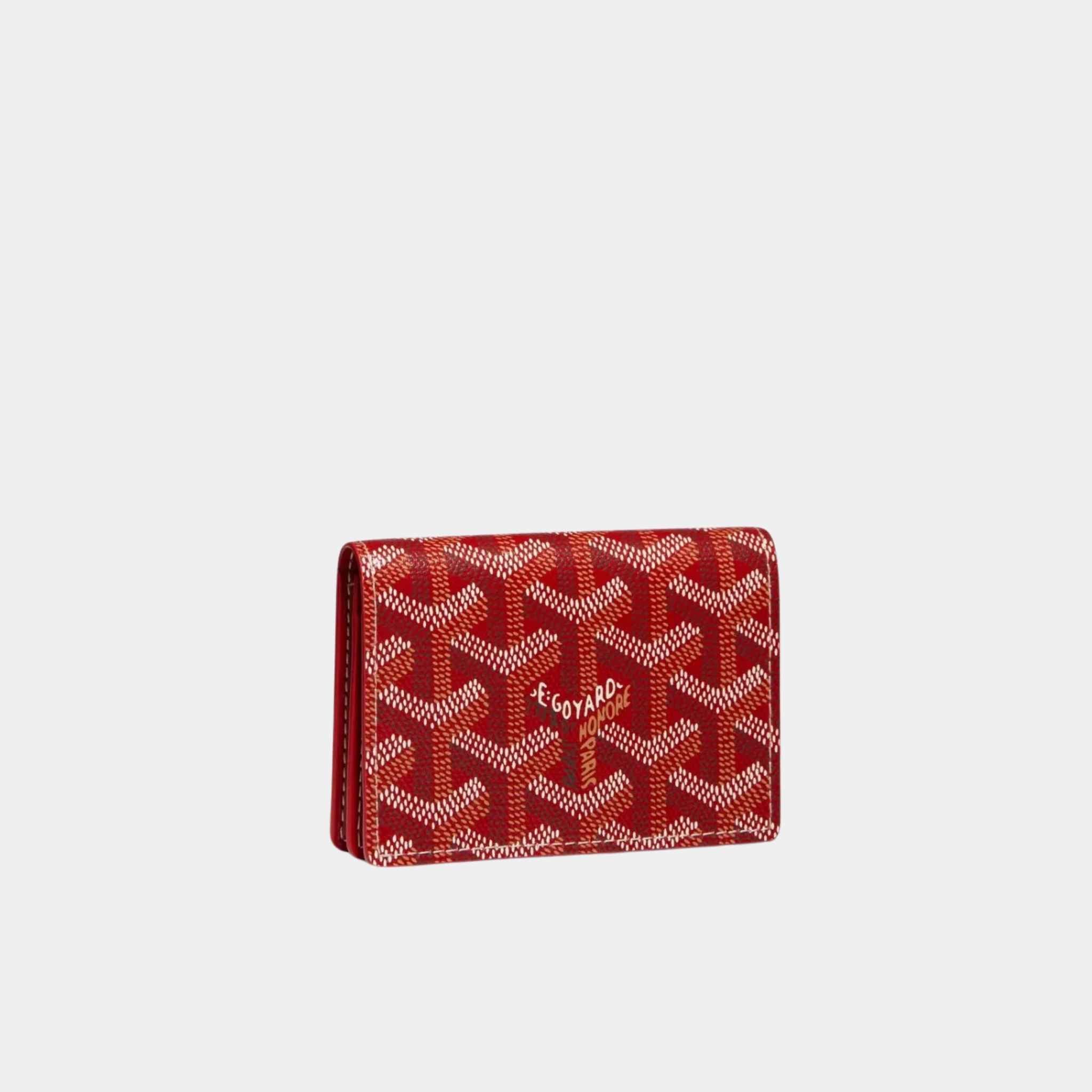 Goyard Malesherbes Card Wallet, Red, Front View