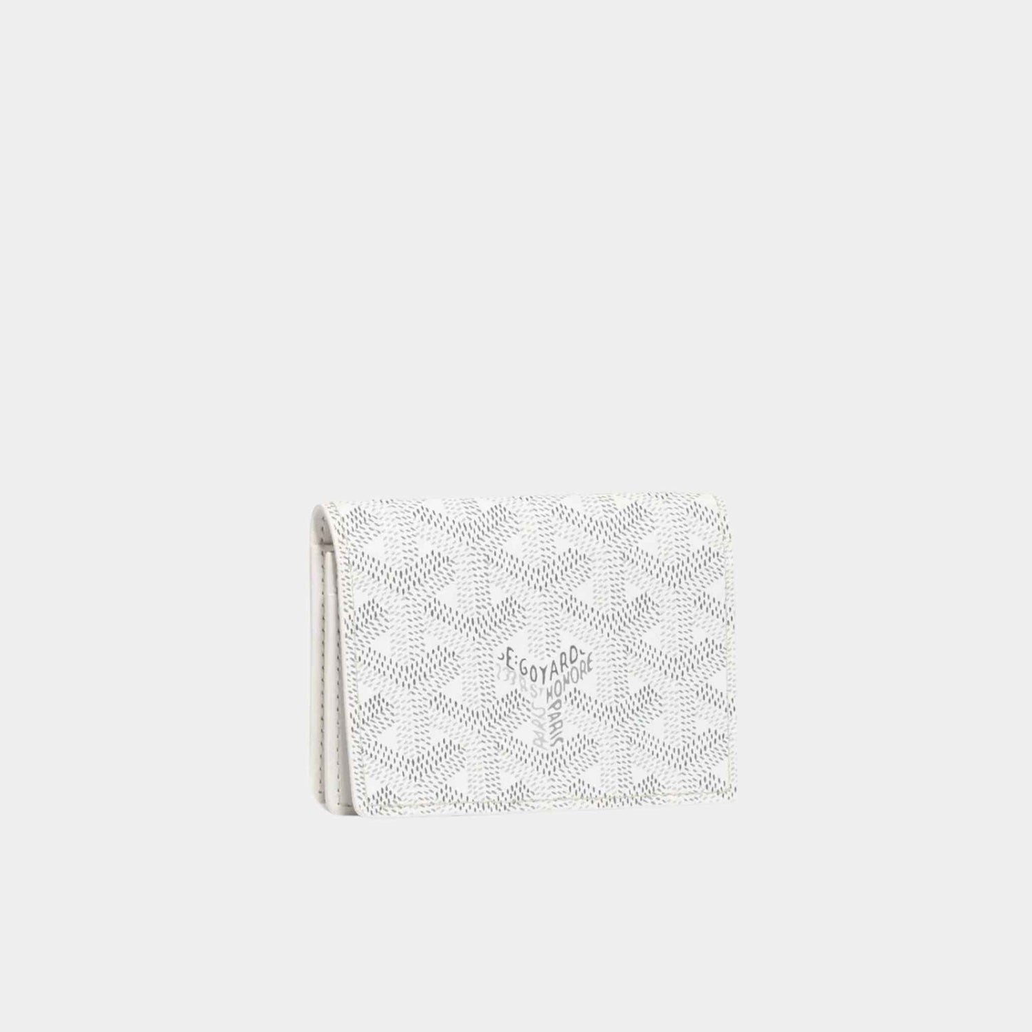 Goyard Malesherbes Card Wallet, White, Front View