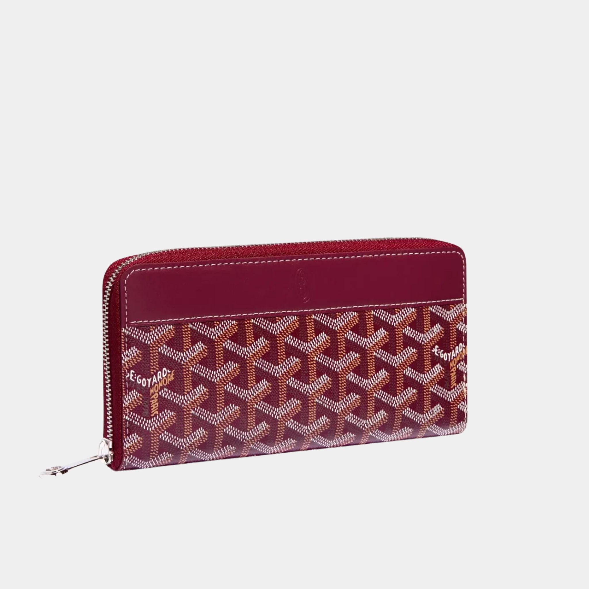 Goyard Matignon GM Wallet, Burgundy, Front View