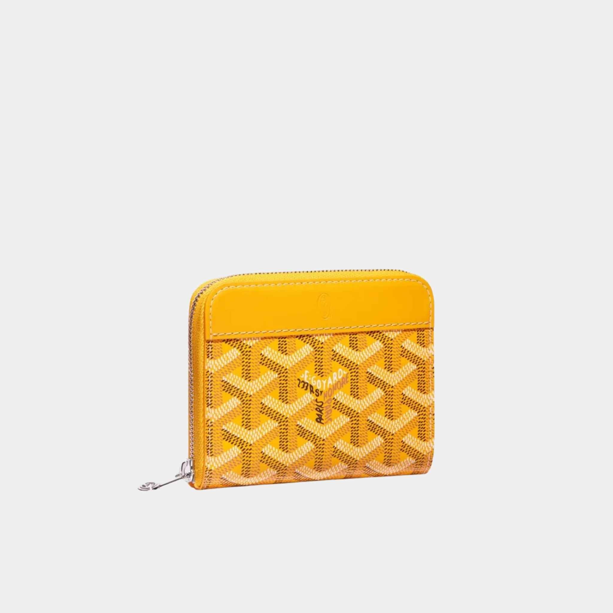 Goyard Matignon PM Wallet, Yellow, Front View