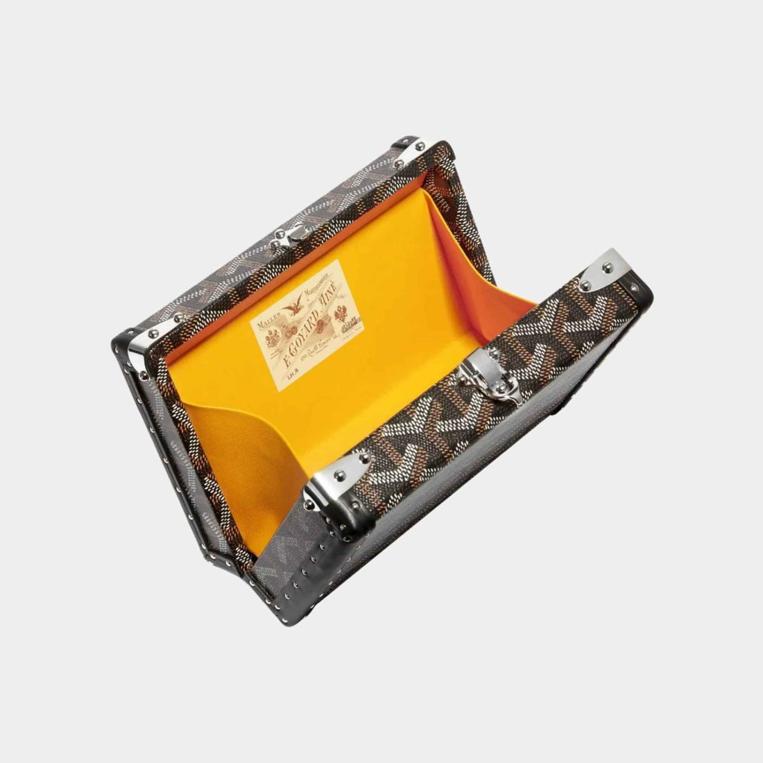حقيبة صندوق مينوديير من Goyard، سوداء، من الداخل