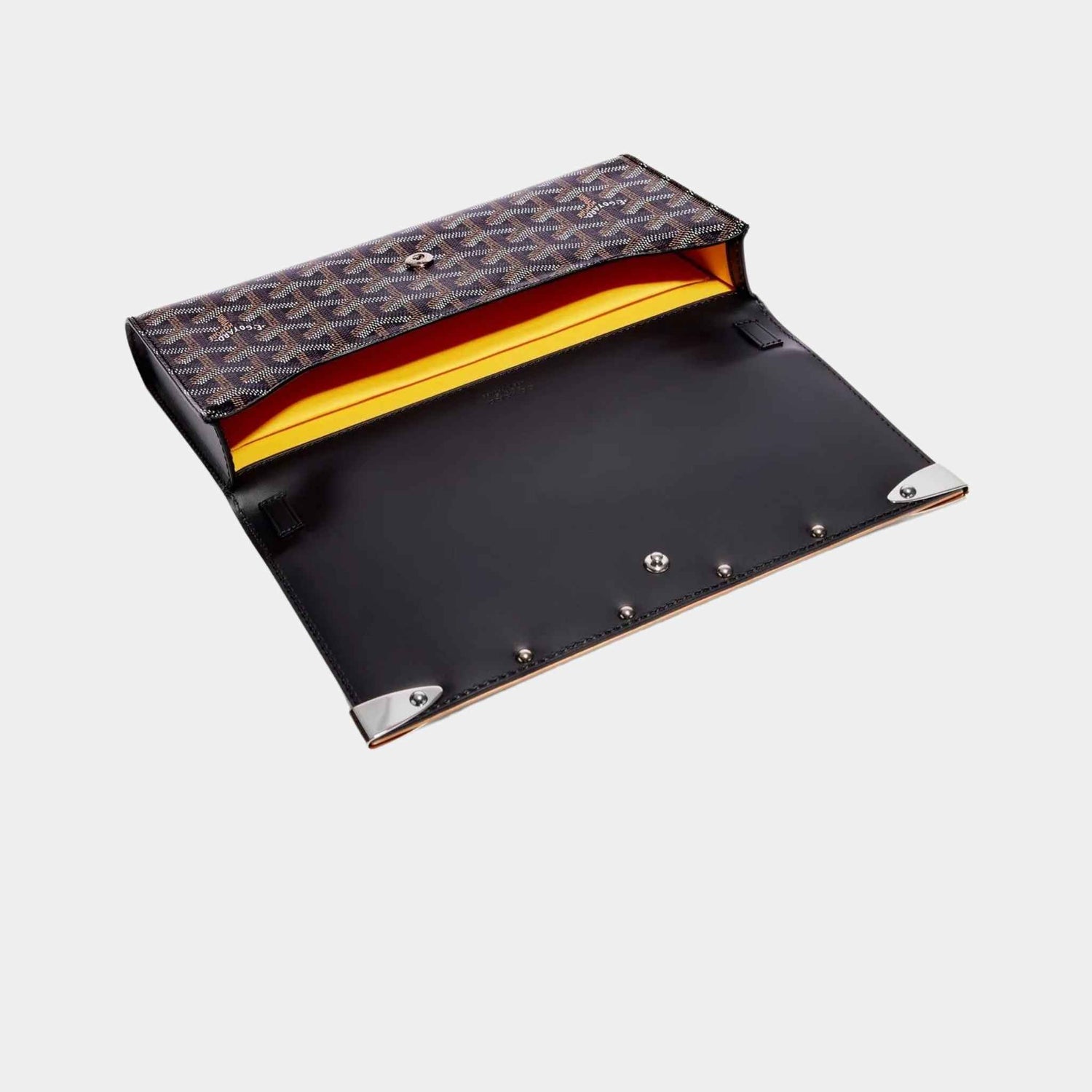 Goyard Monte-Carlo PM Clutch Handbag, Black, Interior View