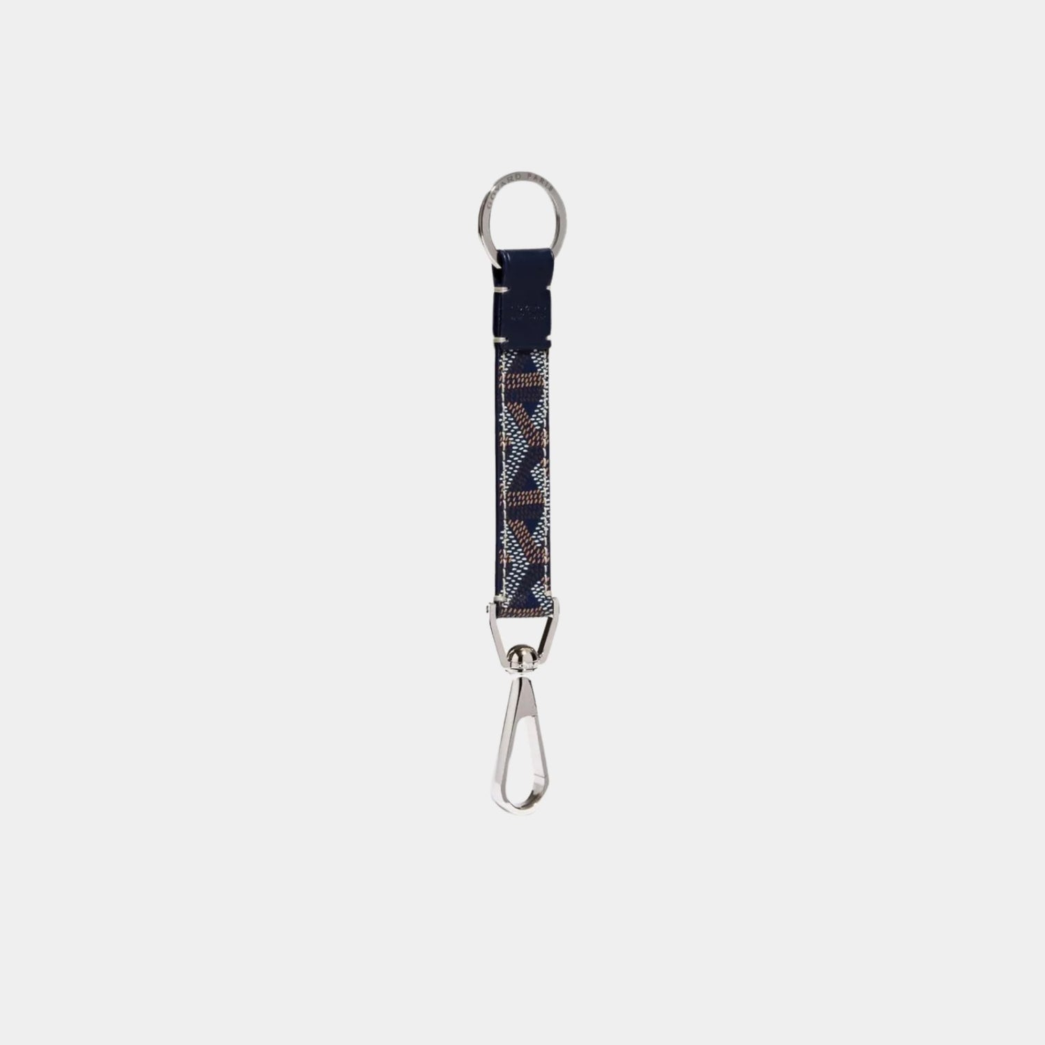 Goyard Mousqueton Key Ring, Navy Blue, Front View