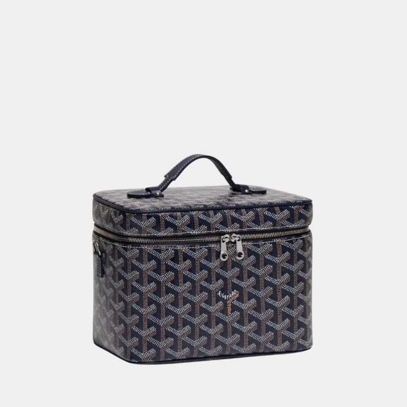 Goyard Muse Vanity Case Bag, NavyBlue, SideView