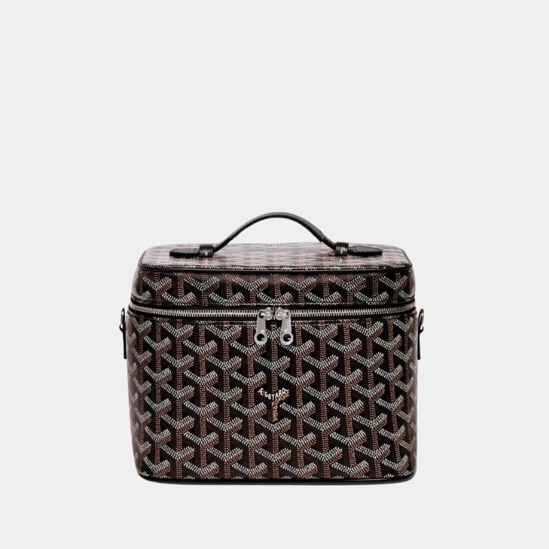 Goyard Muse Vanity Case Bag, Black, FrontView