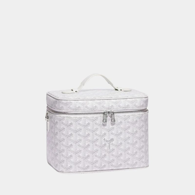 Goyard Muse Vanity Case Bag, White, SideView