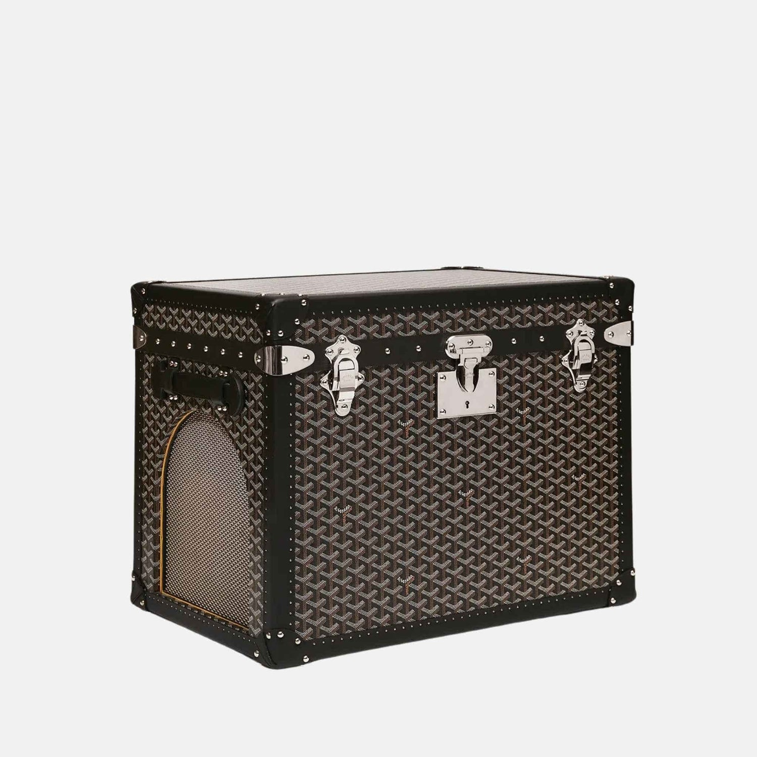 Goyard Niche Luxury Pet Trunk, Black, Side