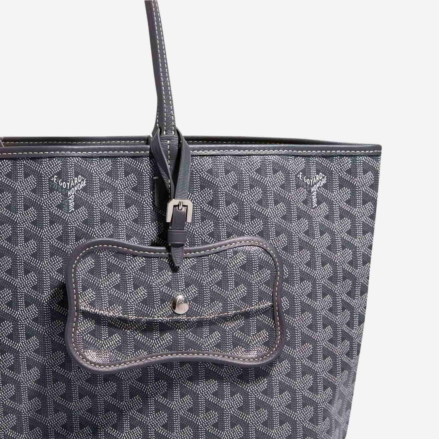 Goyard Os Grey Luxury Dog Pocket, Grey, Close