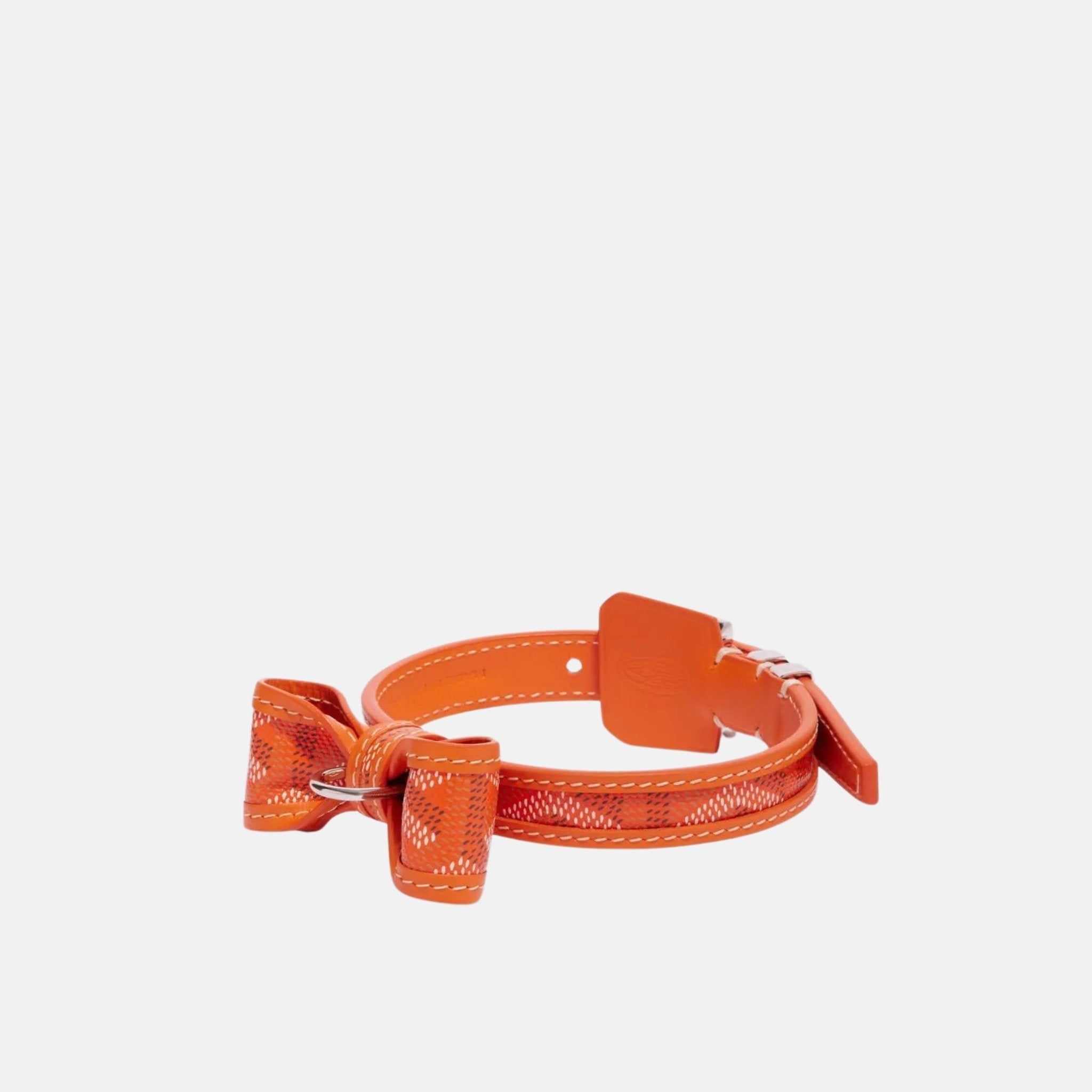 Goyard Oscar Luxury Collar For Cats And Small Dogs, Orange, Front