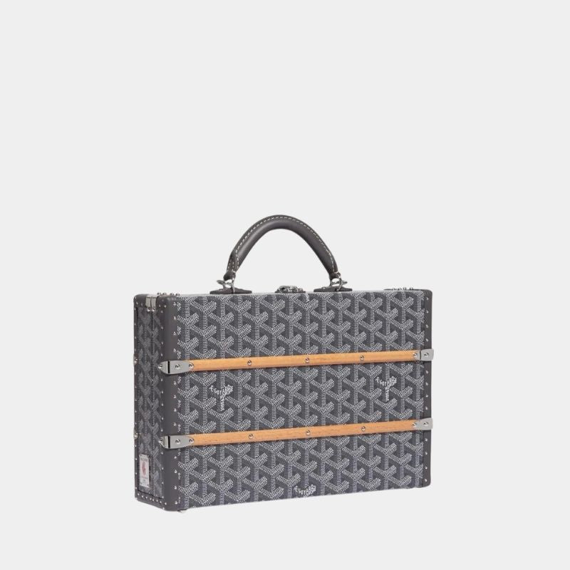 Goyard Palace MM Trunk Bag, Grey, FullView