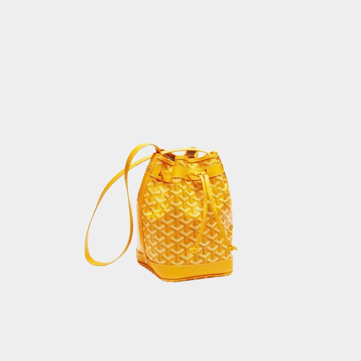 Goyard Petit Flot Bucket Bag, Yellow, Front View