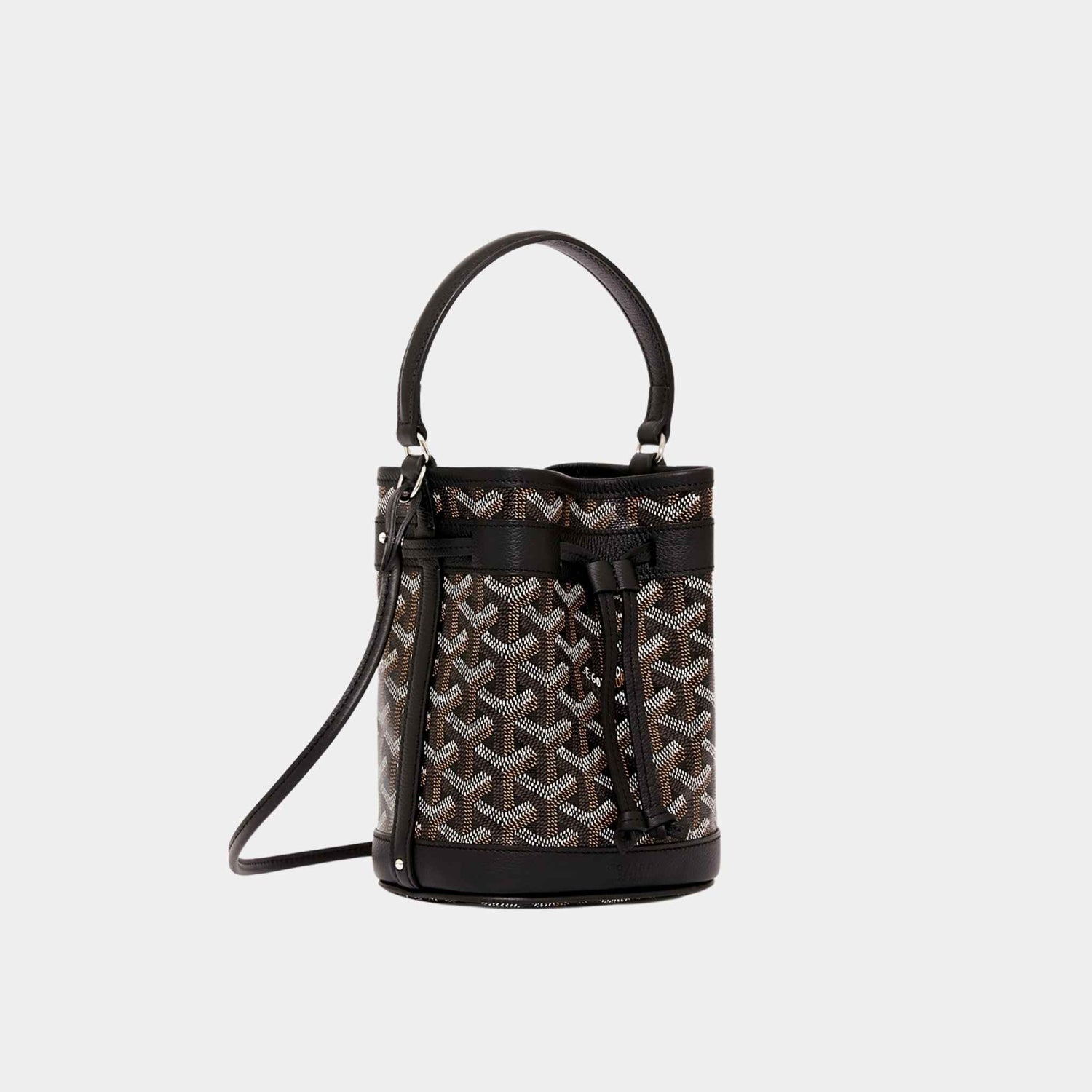 Goyard Petit Flot Mini Bucket Bag, Black, Side