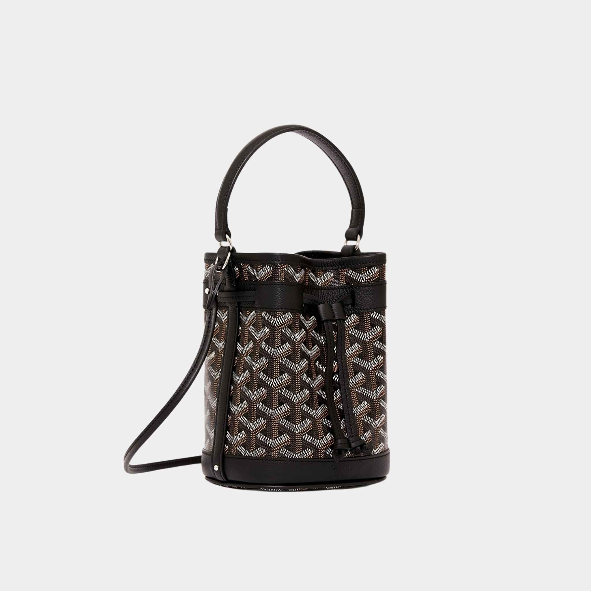 Goyard Petit Flot Mini Bucket Bag, Black, Side