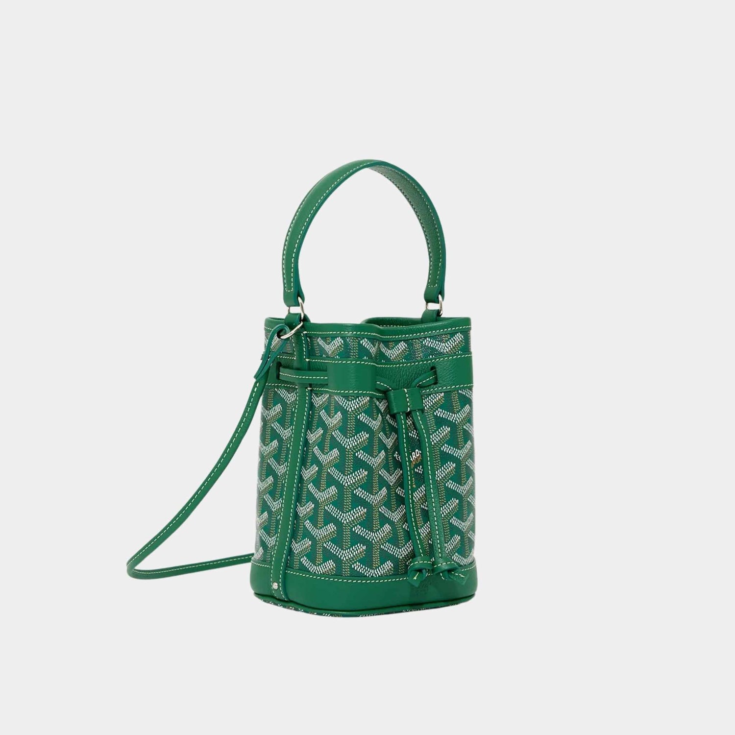 Goyard Petit Flot Mini Bucket Bag, Green, Side