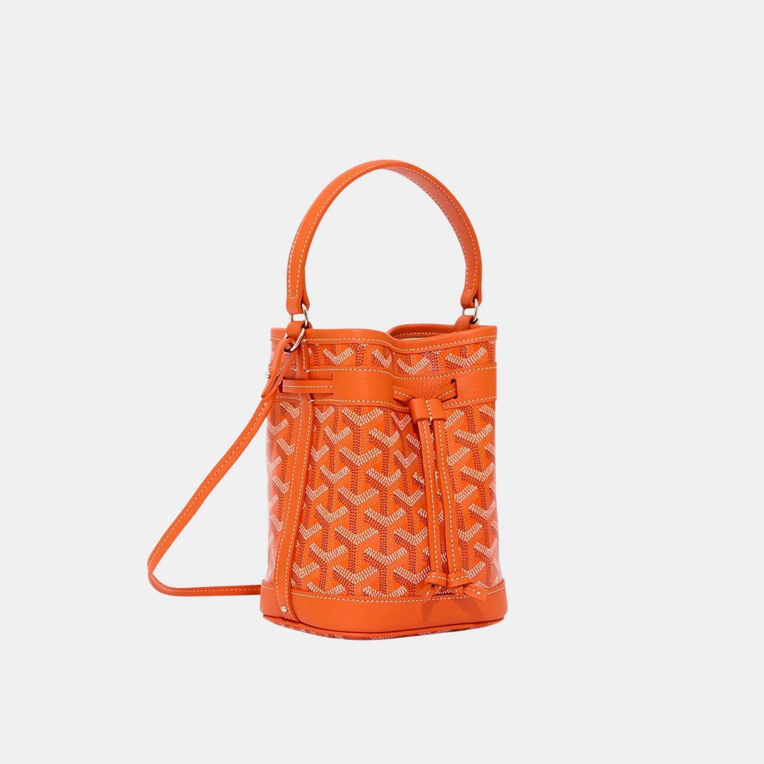 Goyard Petit Flot Mini Bucket Bag, Orange, Side