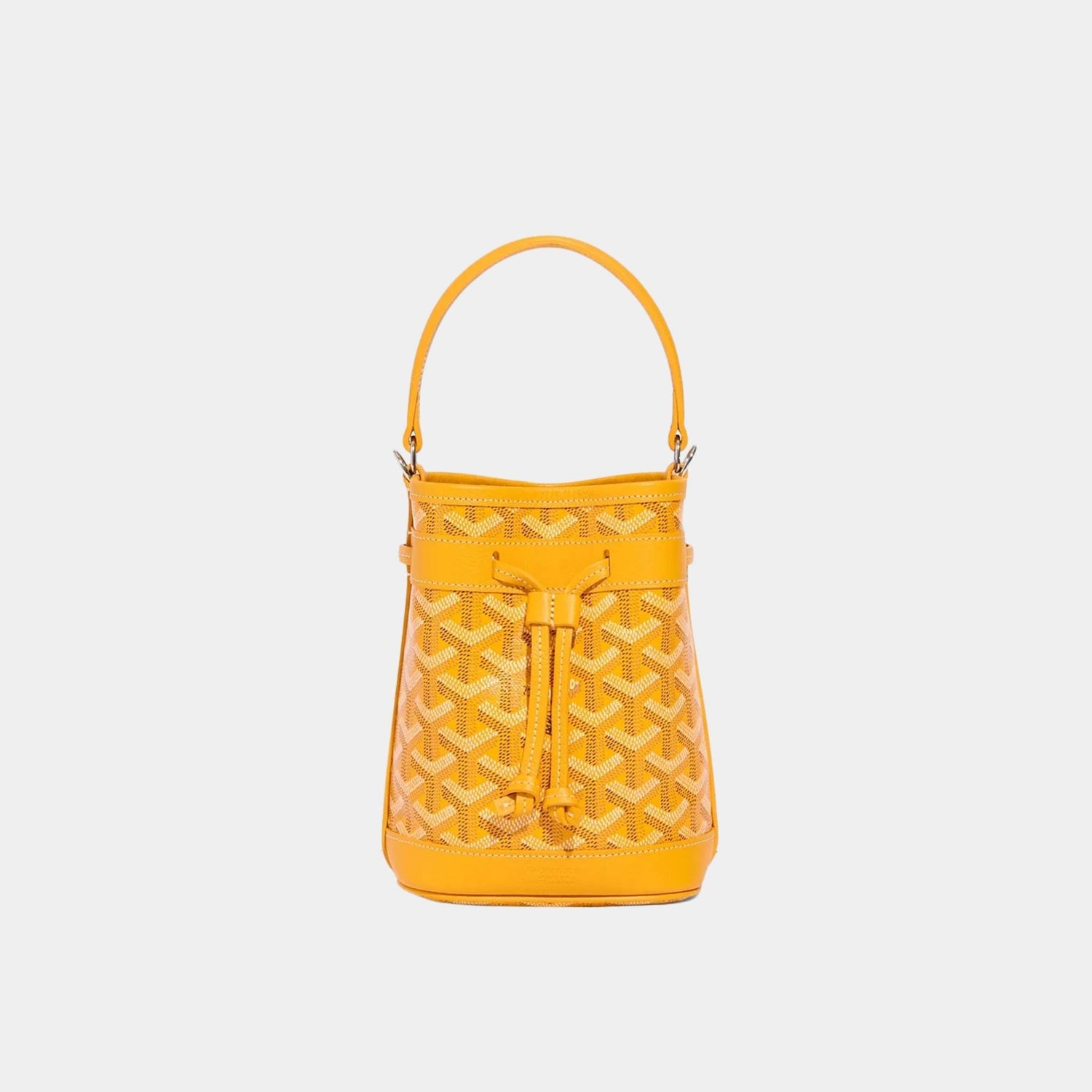 Goyard Petit Flot Mini Bucket Bag, Yellow, Front