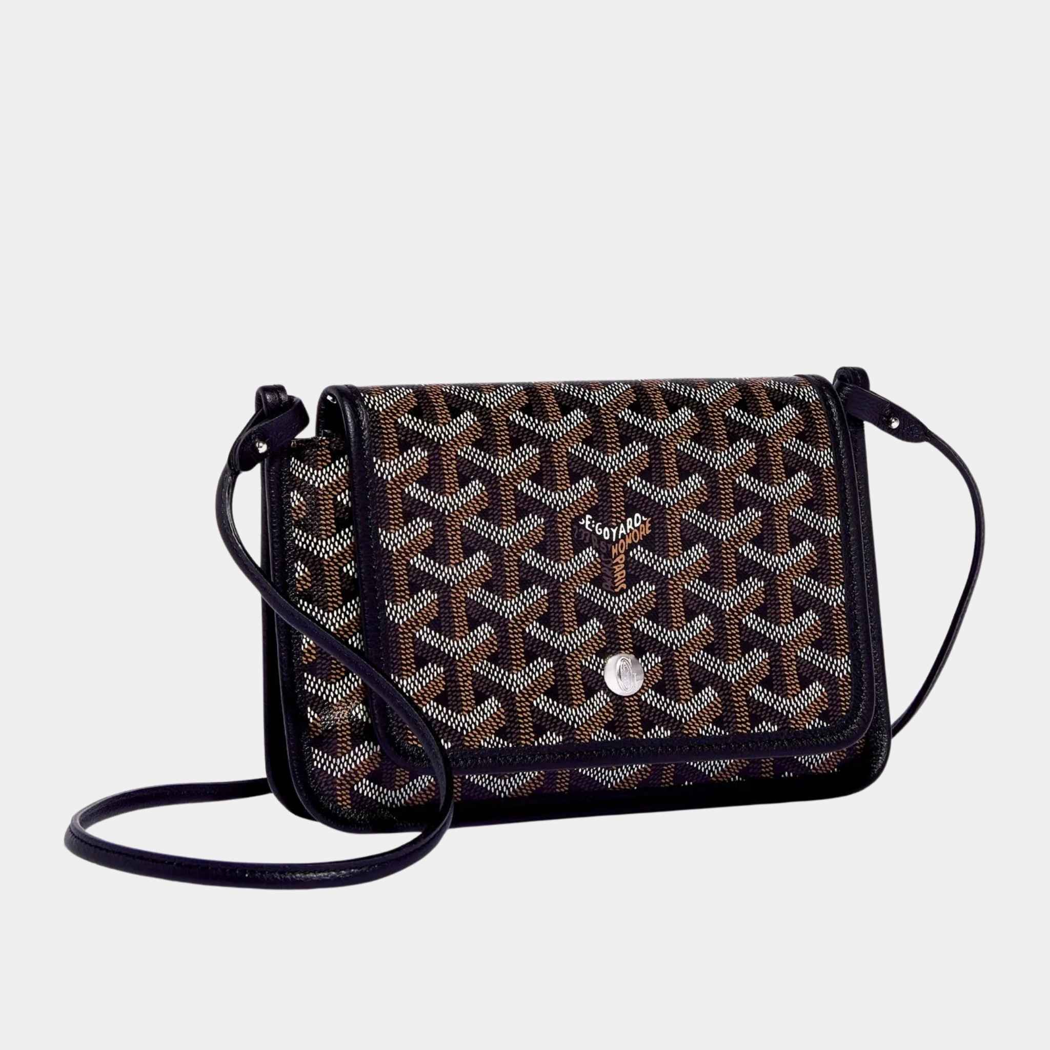 Goyard Plumet Pocket Wallet, Black, Front View