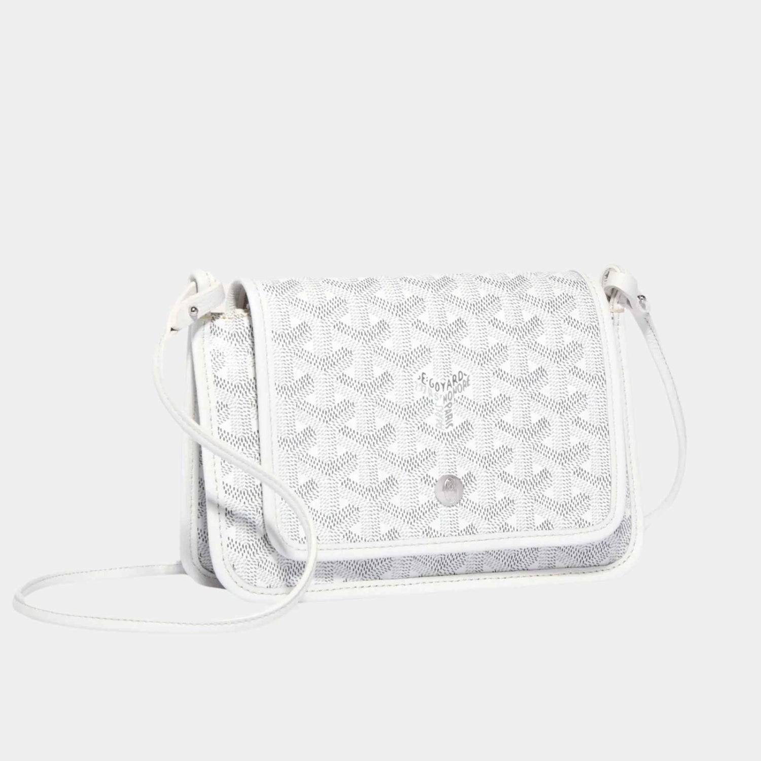 Goyard Plumet Pocket Wallet, White, Front View