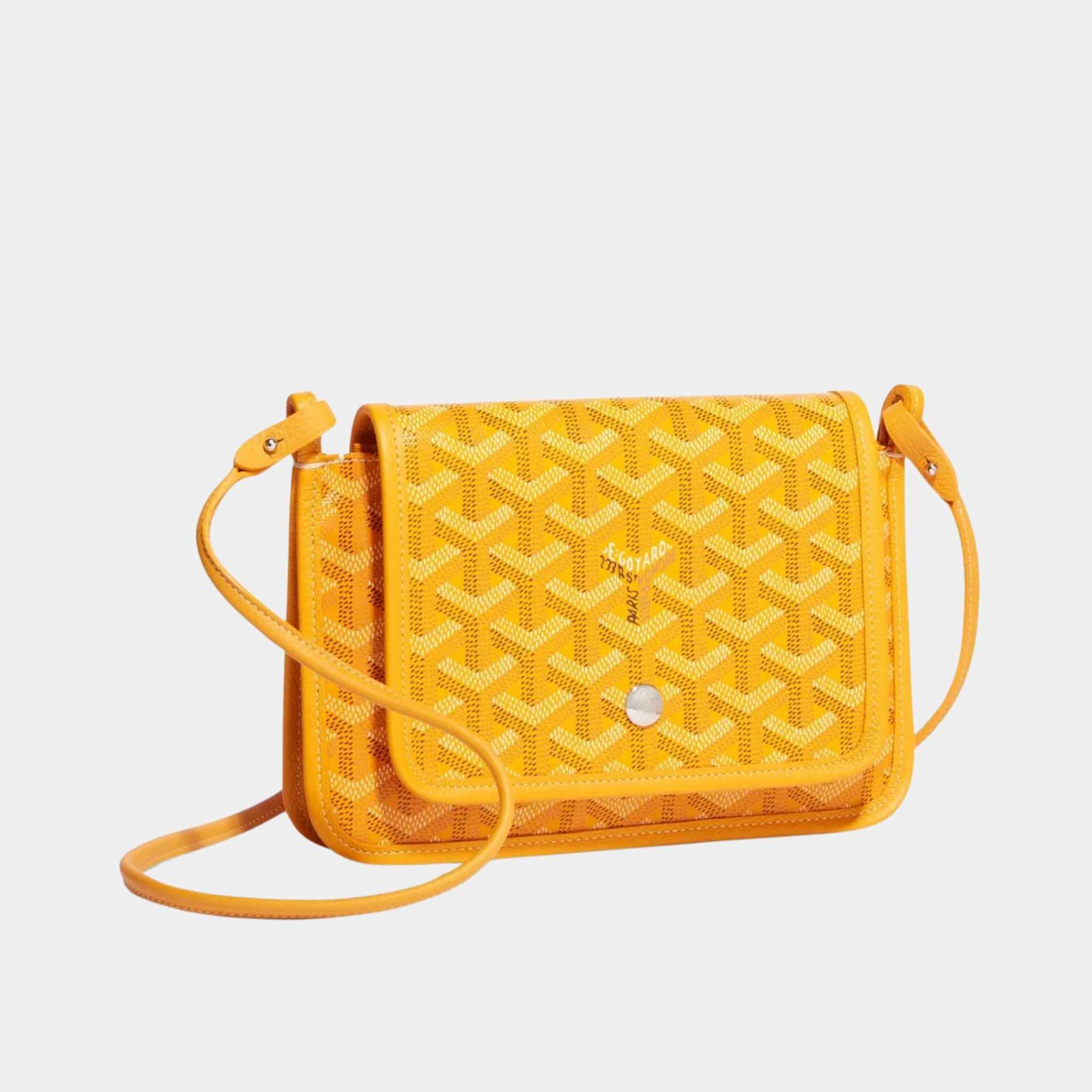 Goyard Plumet Pocket Wallet, Yellow, Front View