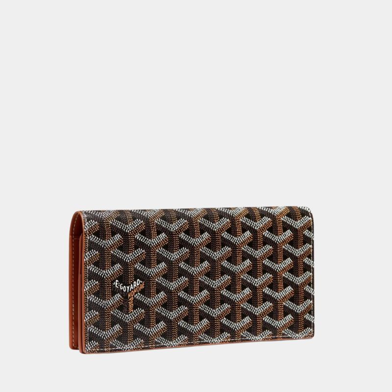 Goyard Richelieu Wallet, BlackandTan, FrontView