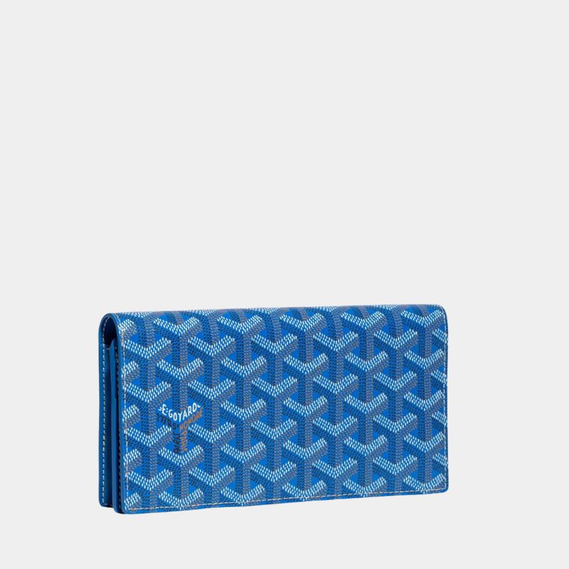 Goyard Richelieu Wallet, SkyBlue, FrontView