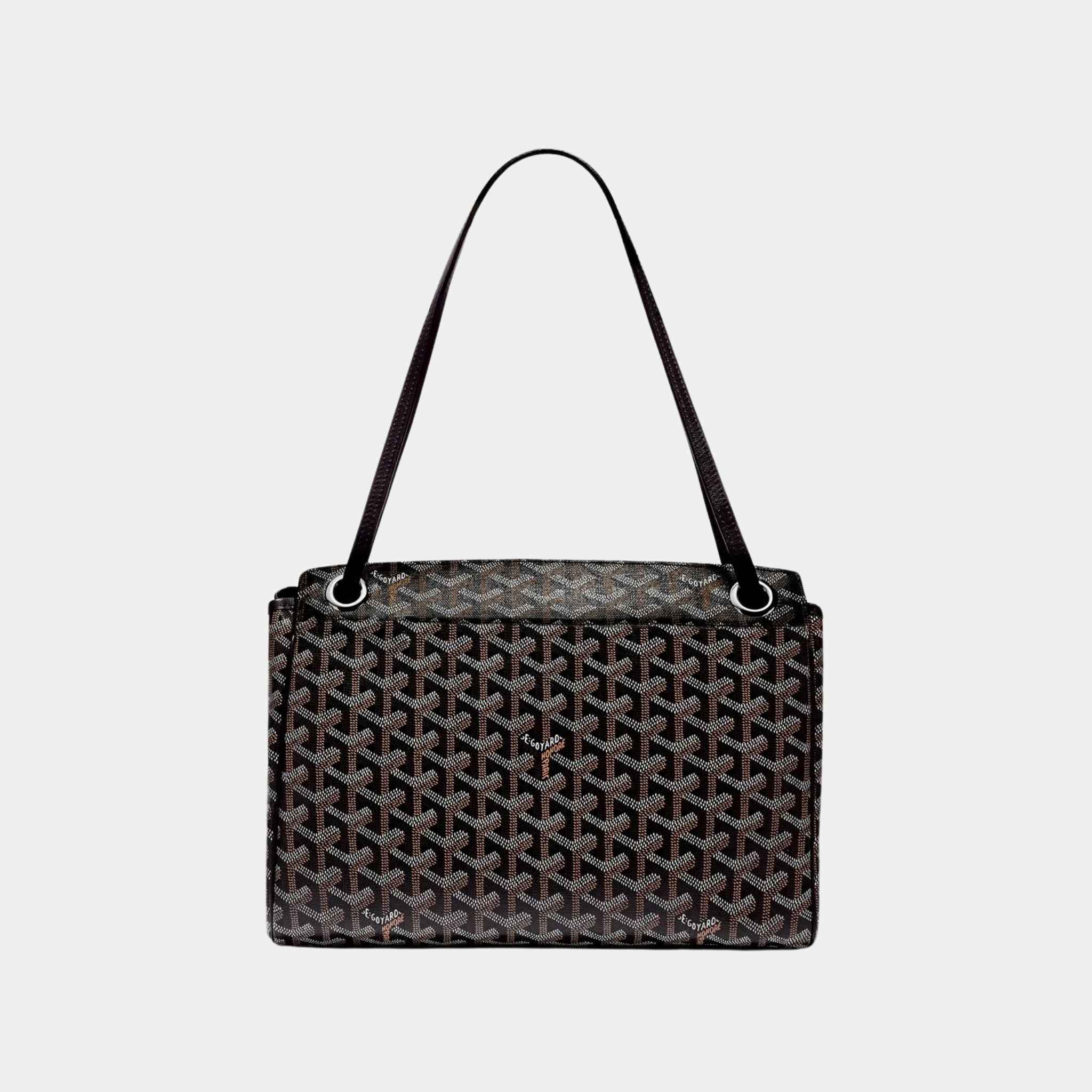 Goyard Rouette Souple Handbag, Black, Back View