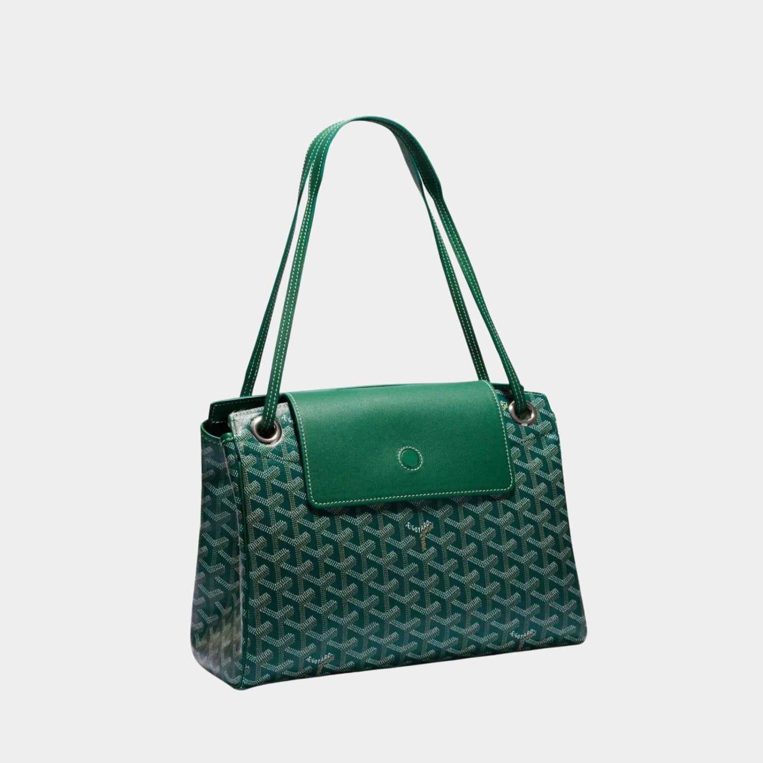 Goyard Rouette Souple Handbag, Green, Front View