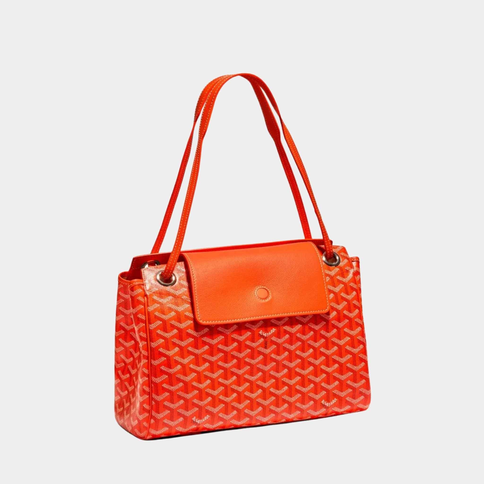 Goyard Rouette Souple Handbag, Orange, Front View