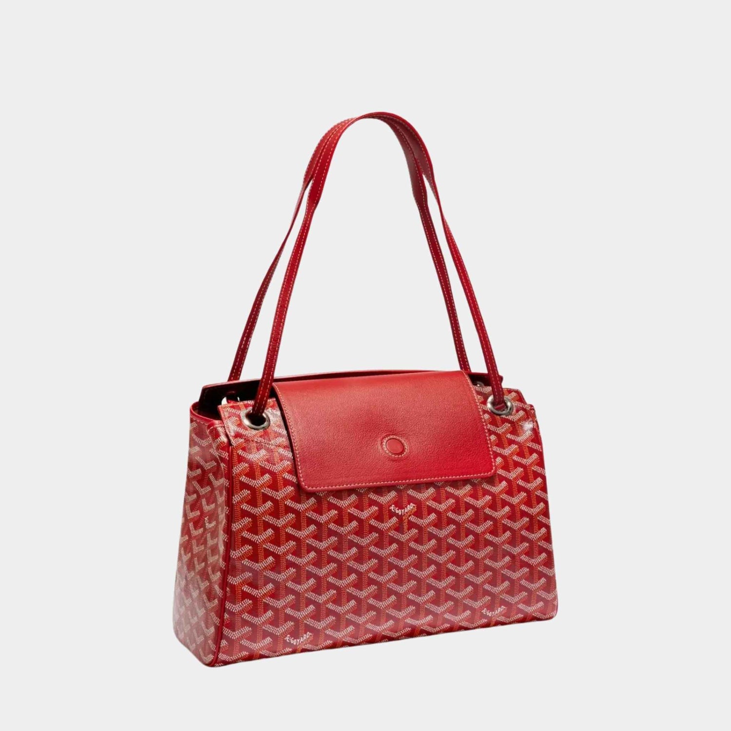 Goyard Rouette Souple Handbag, Red, Front View