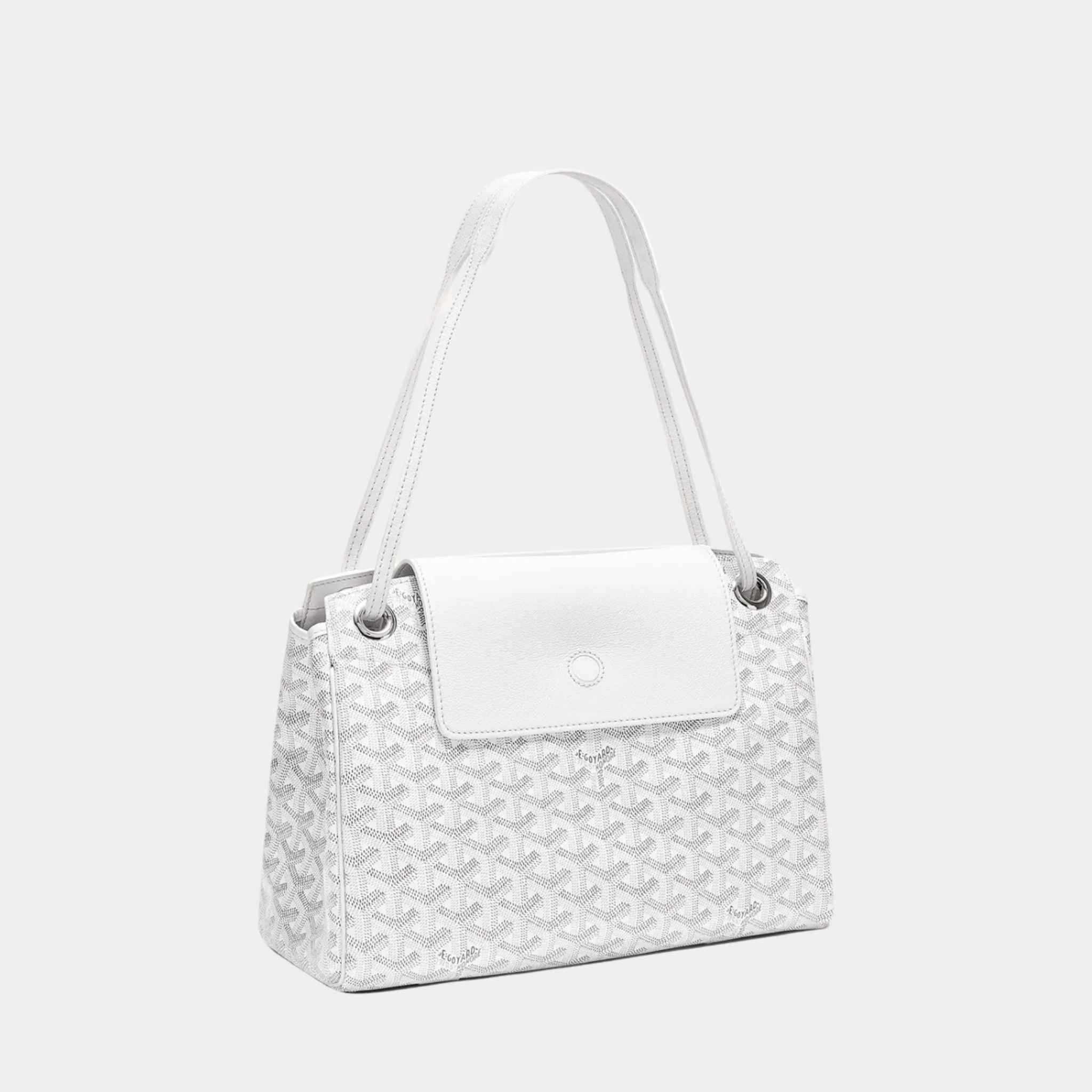 Goyard Rouette Souple Handbag, White, Front View