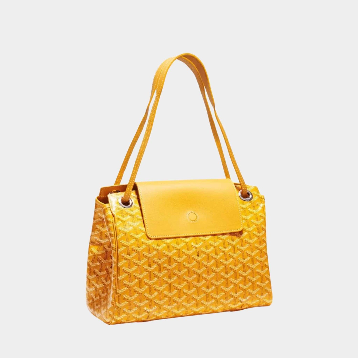 Goyard Rouette Souple Handbag, Yellow, Front View