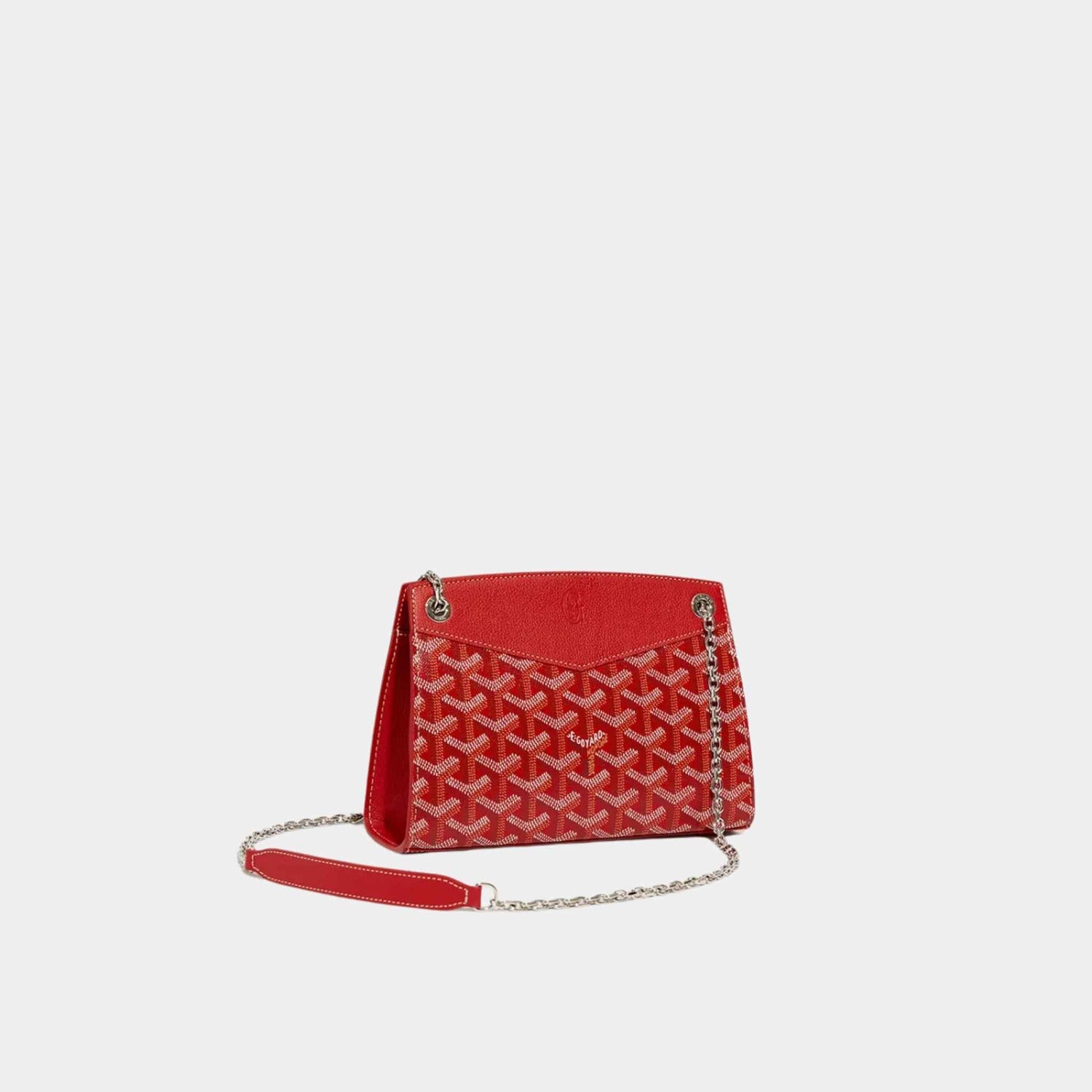 Goyard Rouette Structuré Mini Handbag, Red, Front View