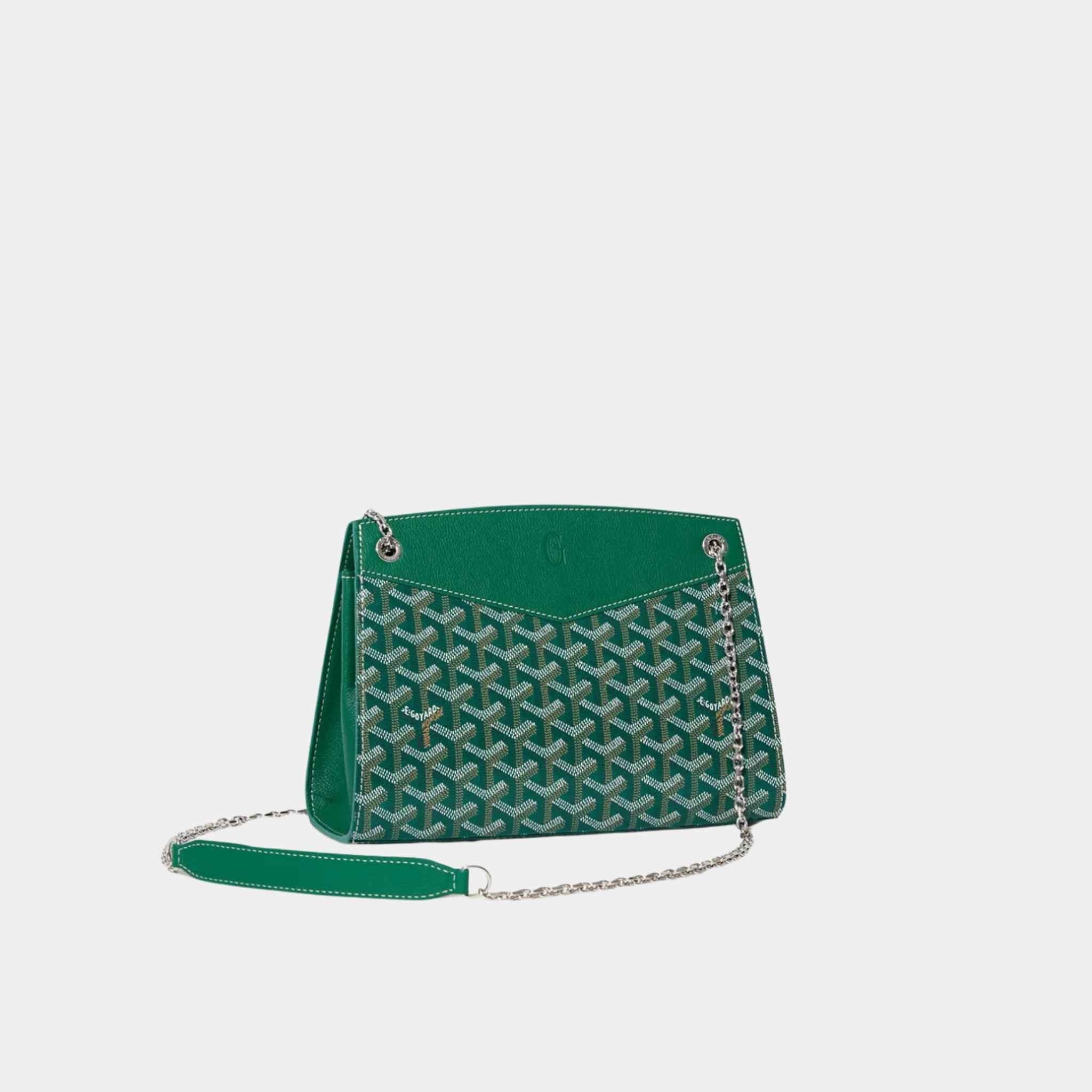 Goyard Rouette Structuré PM Handbag, Green, Front View