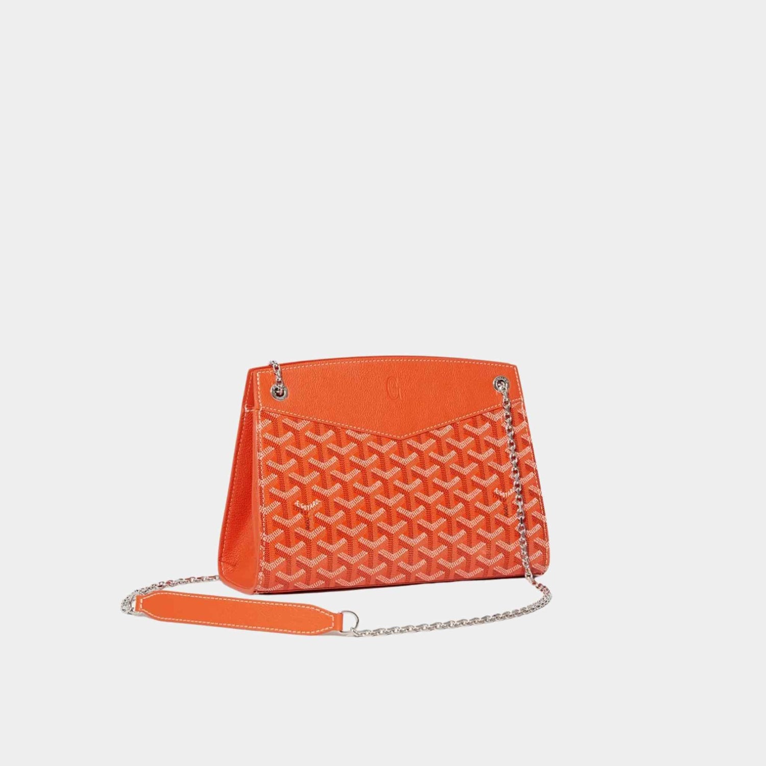 Goyard Rouette Structuré PM Handbag, Orange, Front View