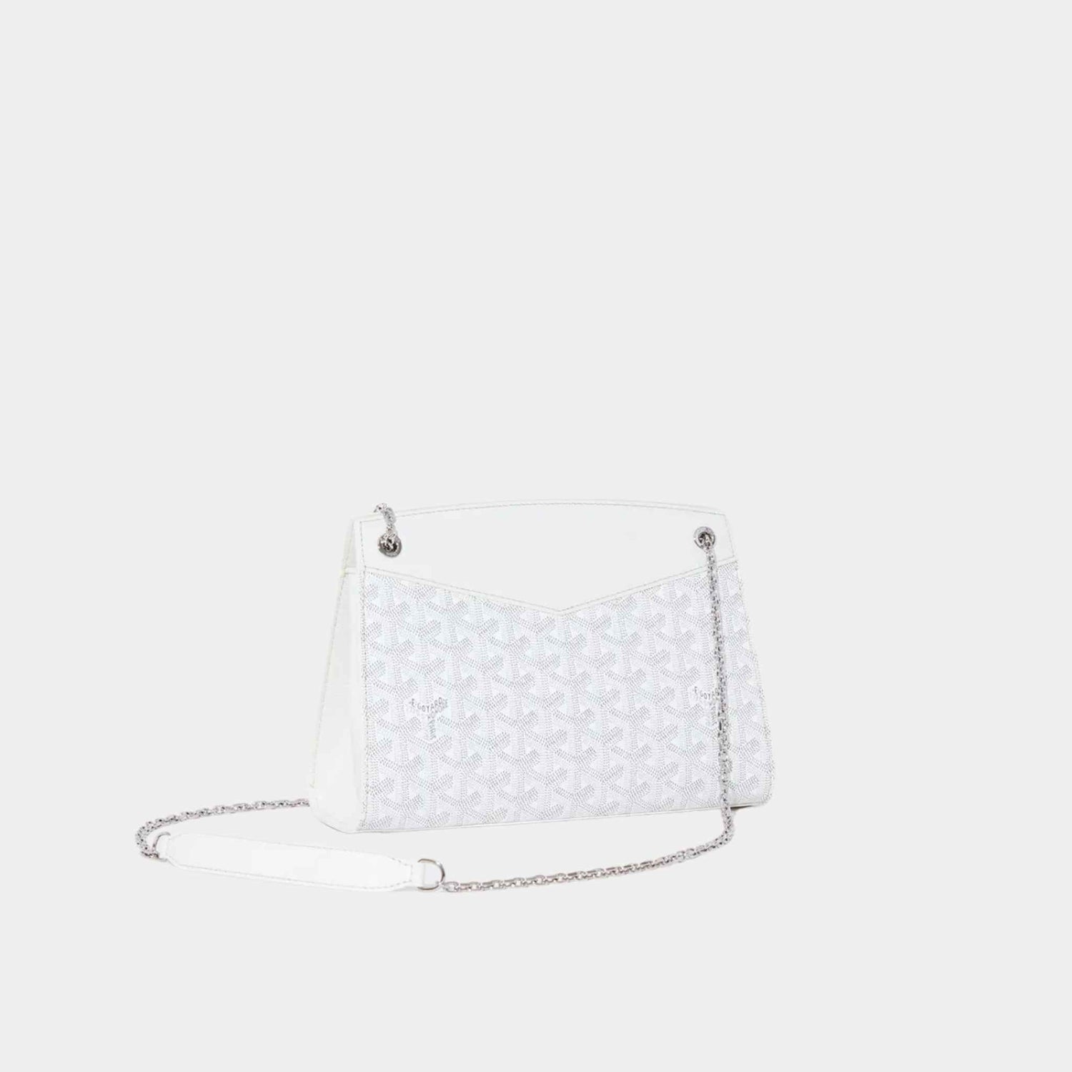 Goyard Rouette Structuré PM Handbag, White, Front View