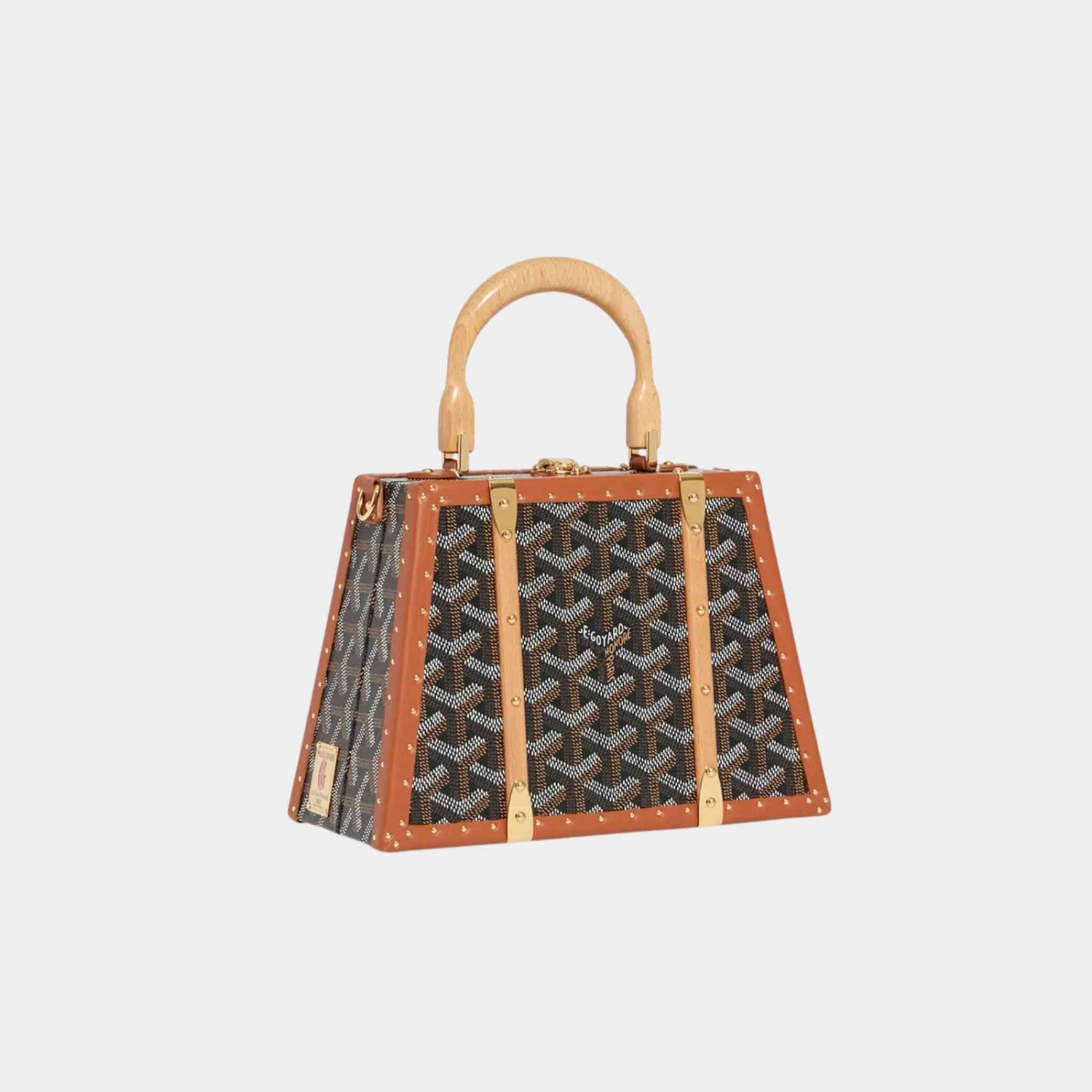 Goyard Saïgon Mini Trunk Bag Black And Tan, Front