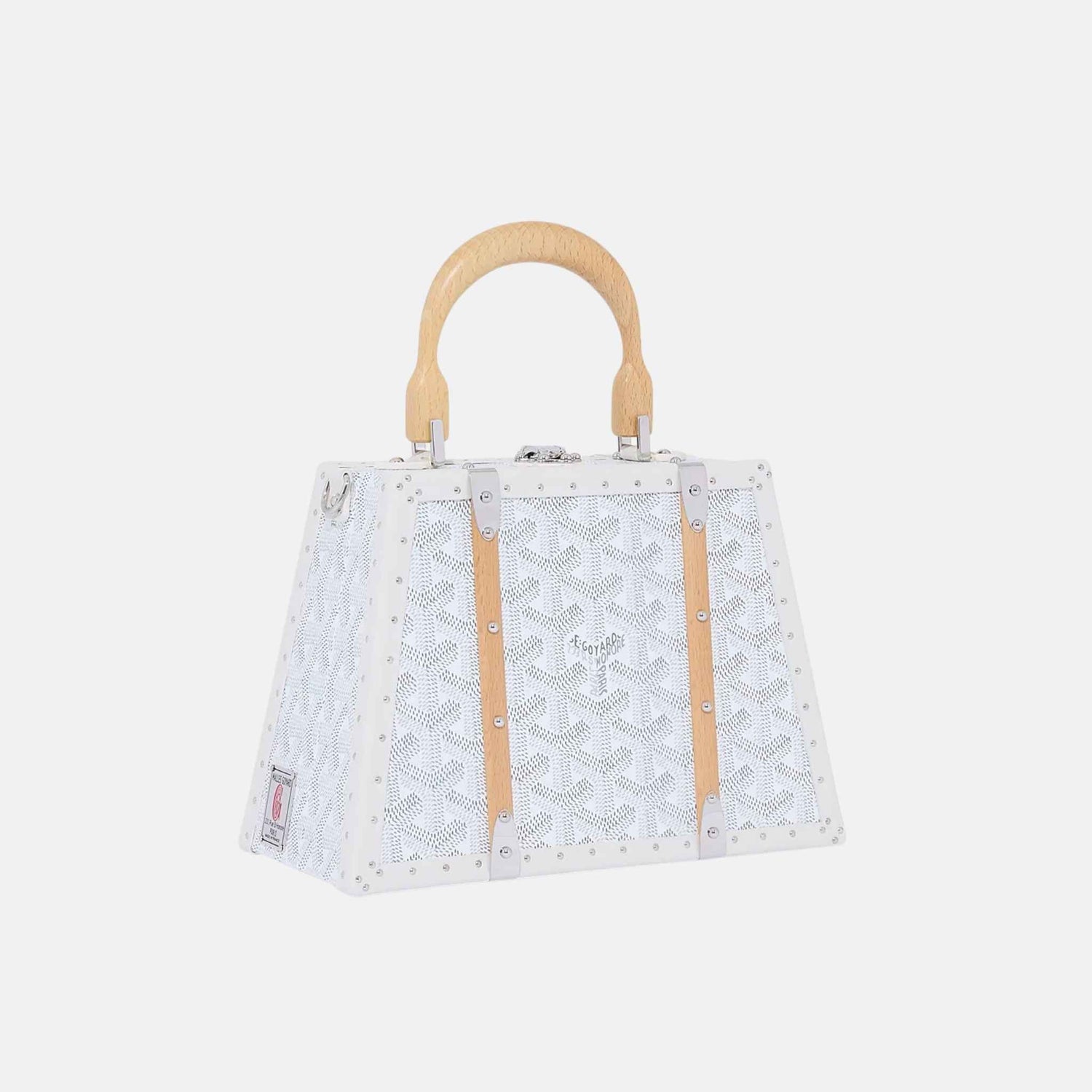 Goyard Saïgon Mini Trunk Bag White, Front