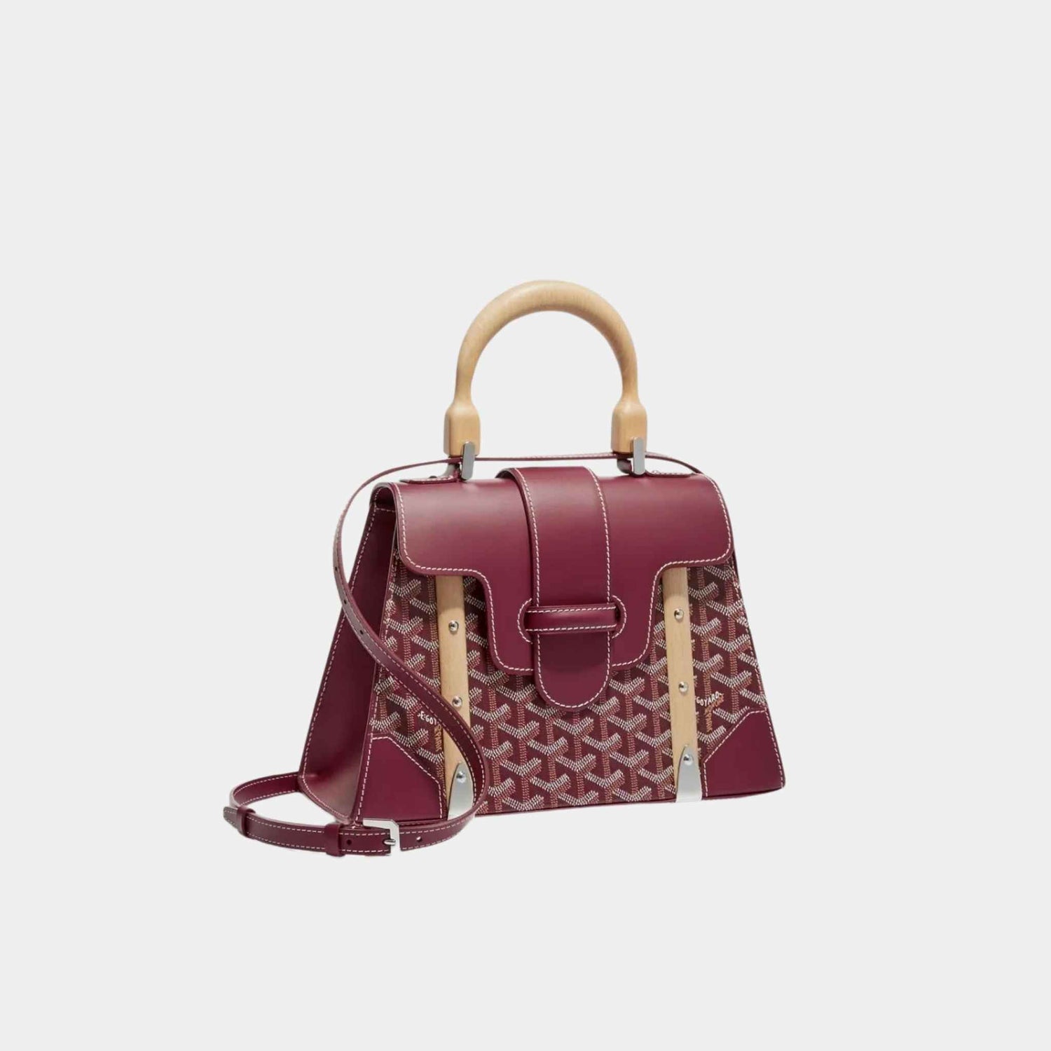 Goyard Saïgon PM Bag, Burgundy, Front View