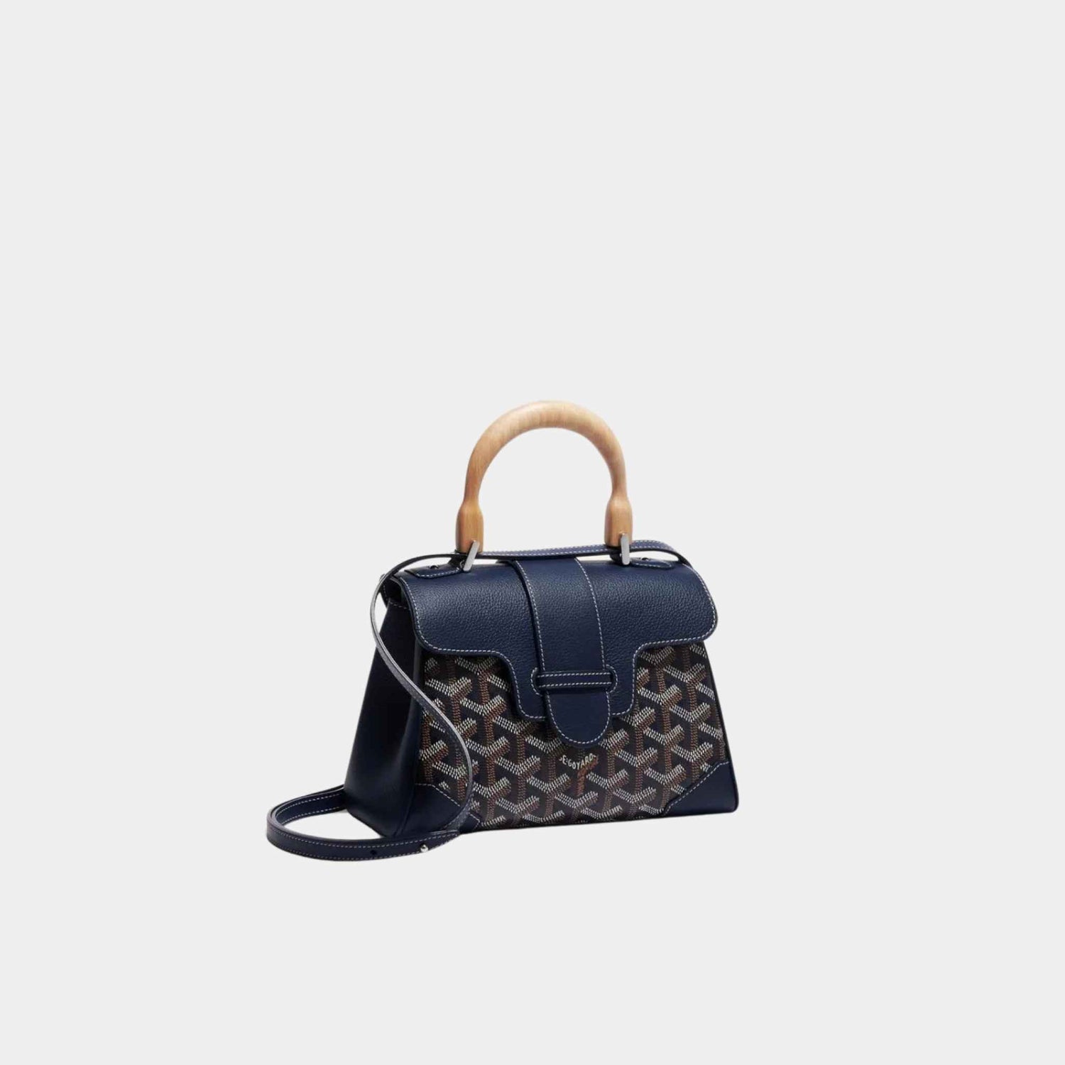 Goyard Saïgon Souple Mini Bag, Blue, Front View