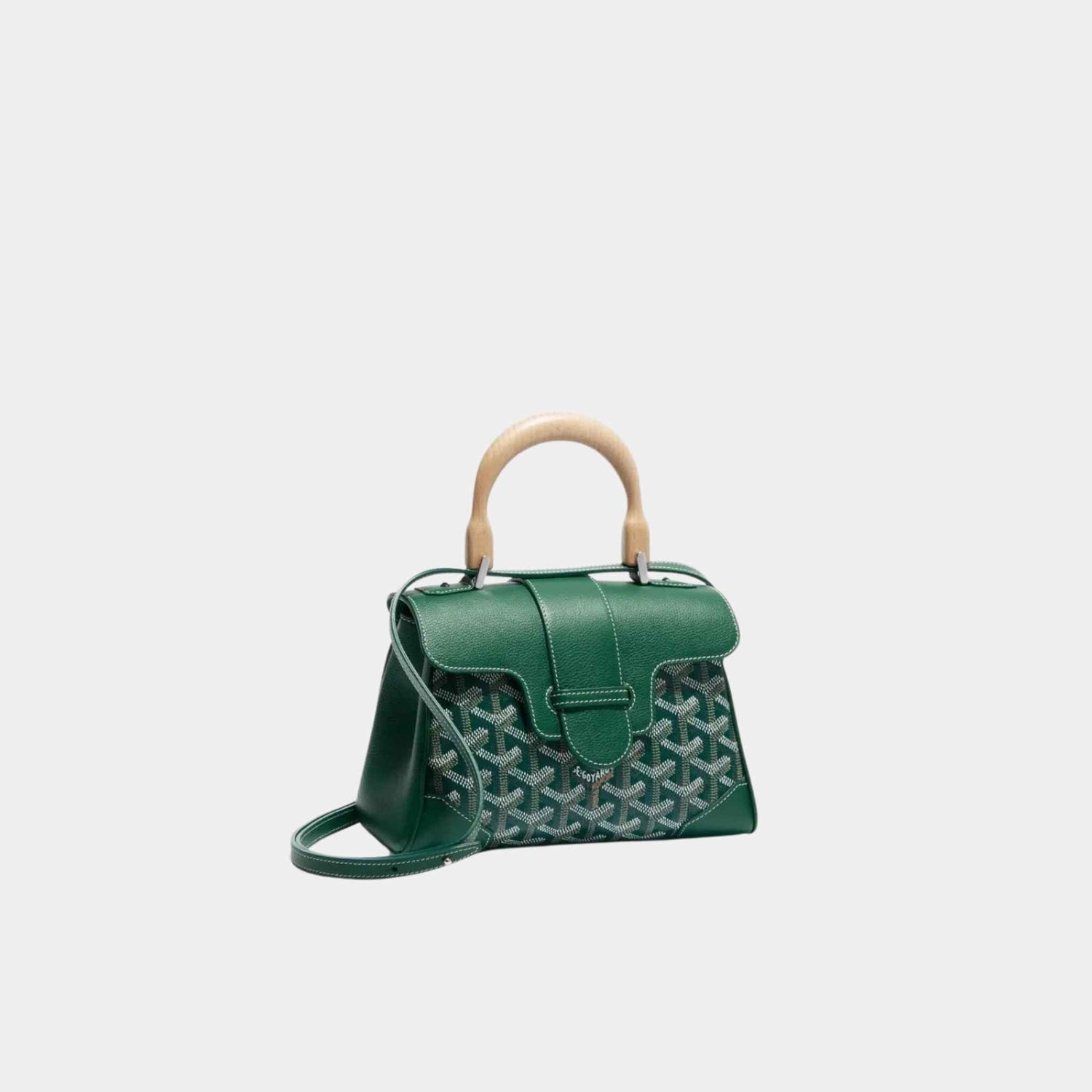 Goyard Saïgon Souple Mini Bag, Green, Front View