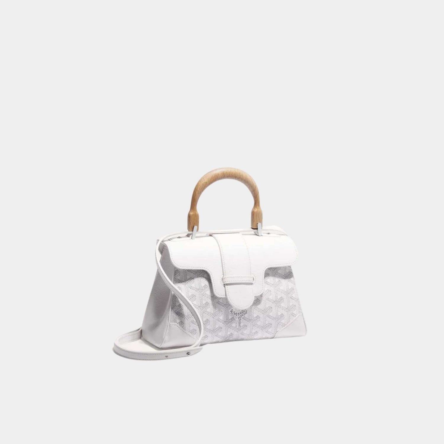 Goyard Saïgon Souple Mini Bag, White, Front View