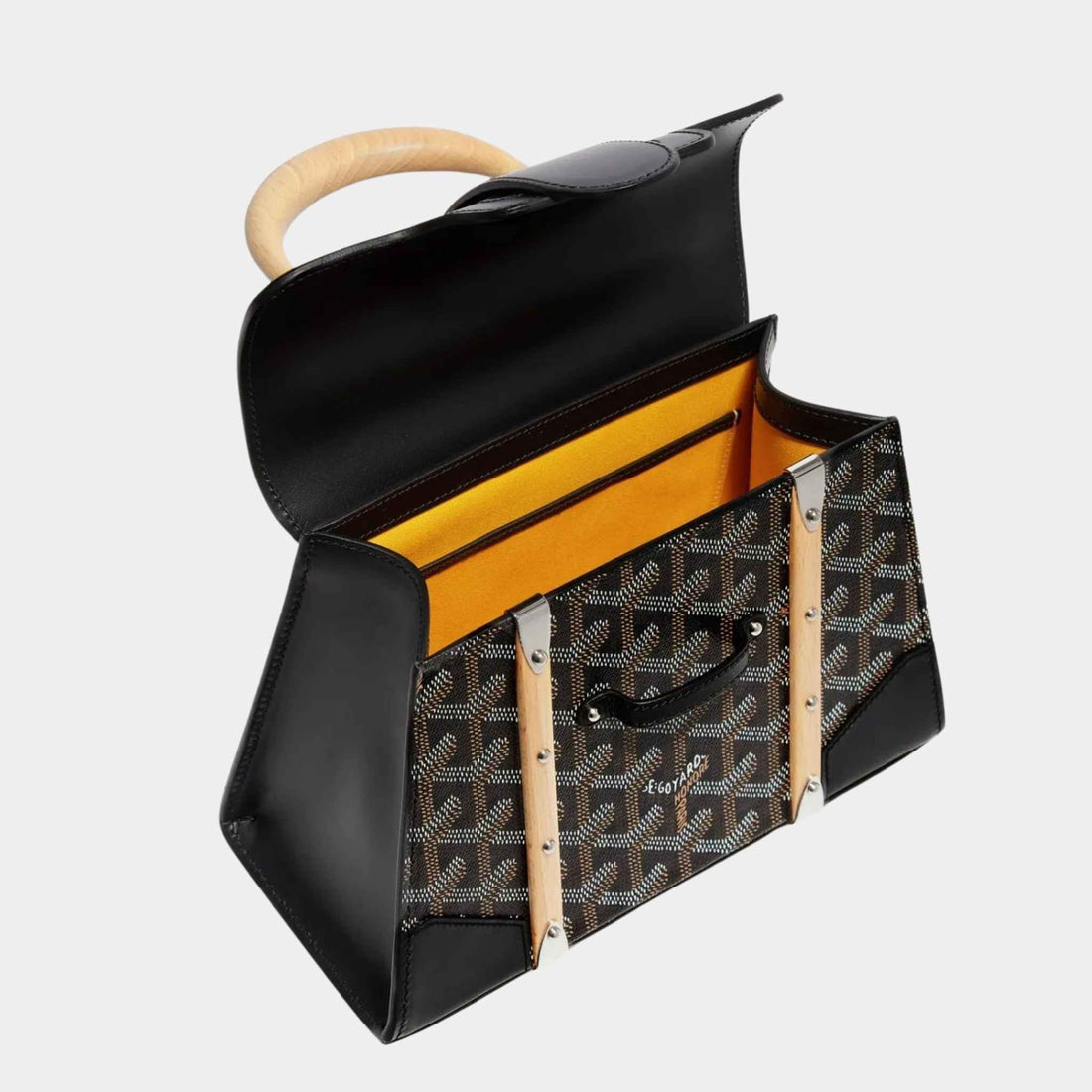 حقيبة Goyard Saïgon Structuré Mini، سوداء، عرض من الداخل